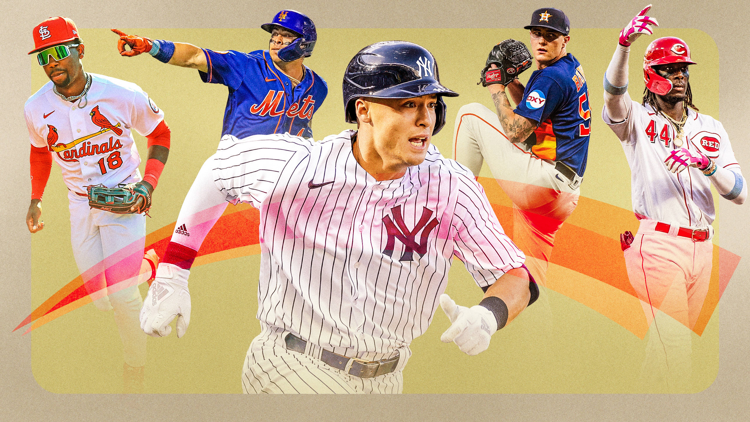 Jordan Walker, Francisco Alvarez, Anthony Volpe, Hunter Brown and Elly De La Cruz