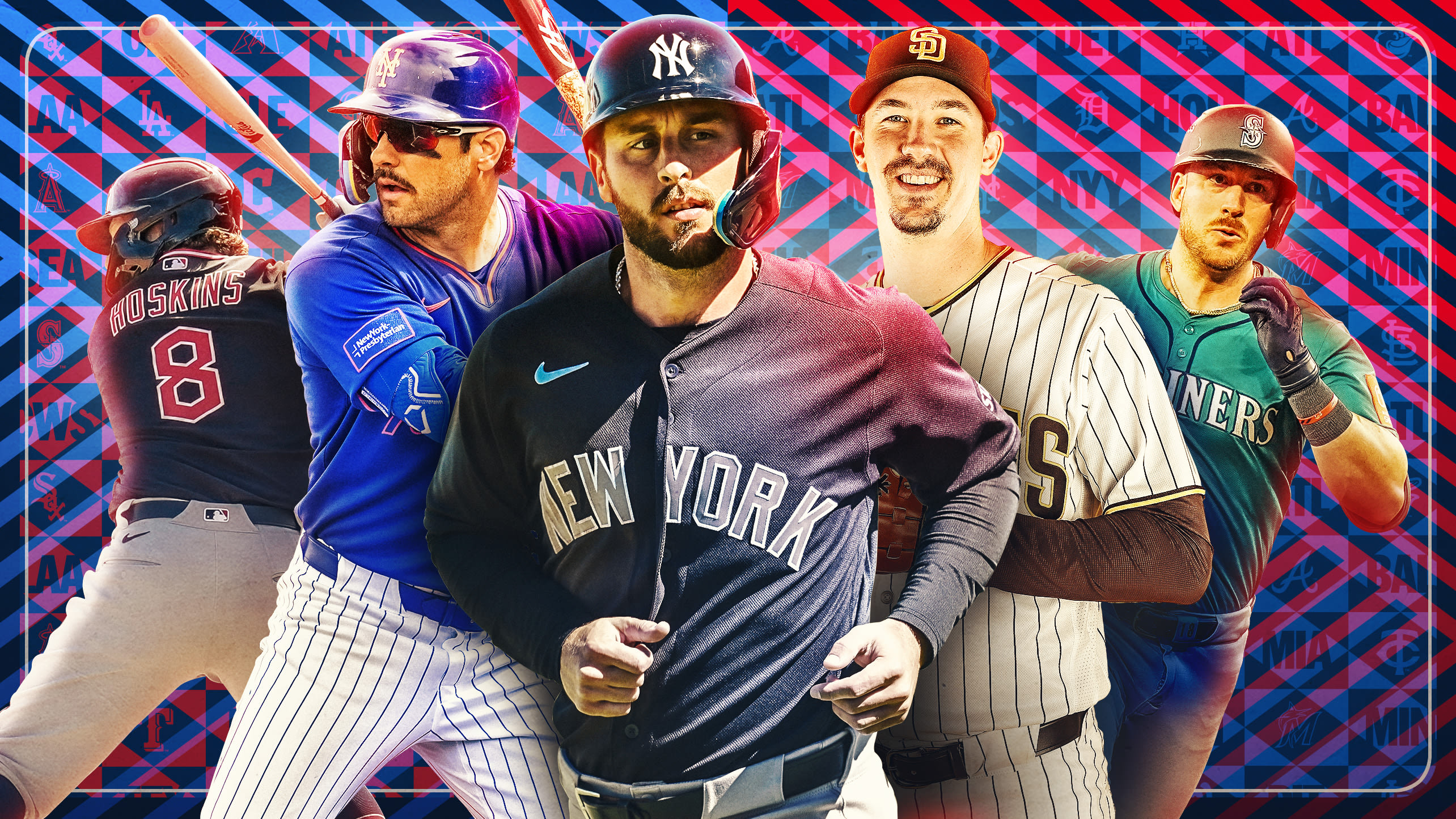 A graphic with five notable non-roster invitees