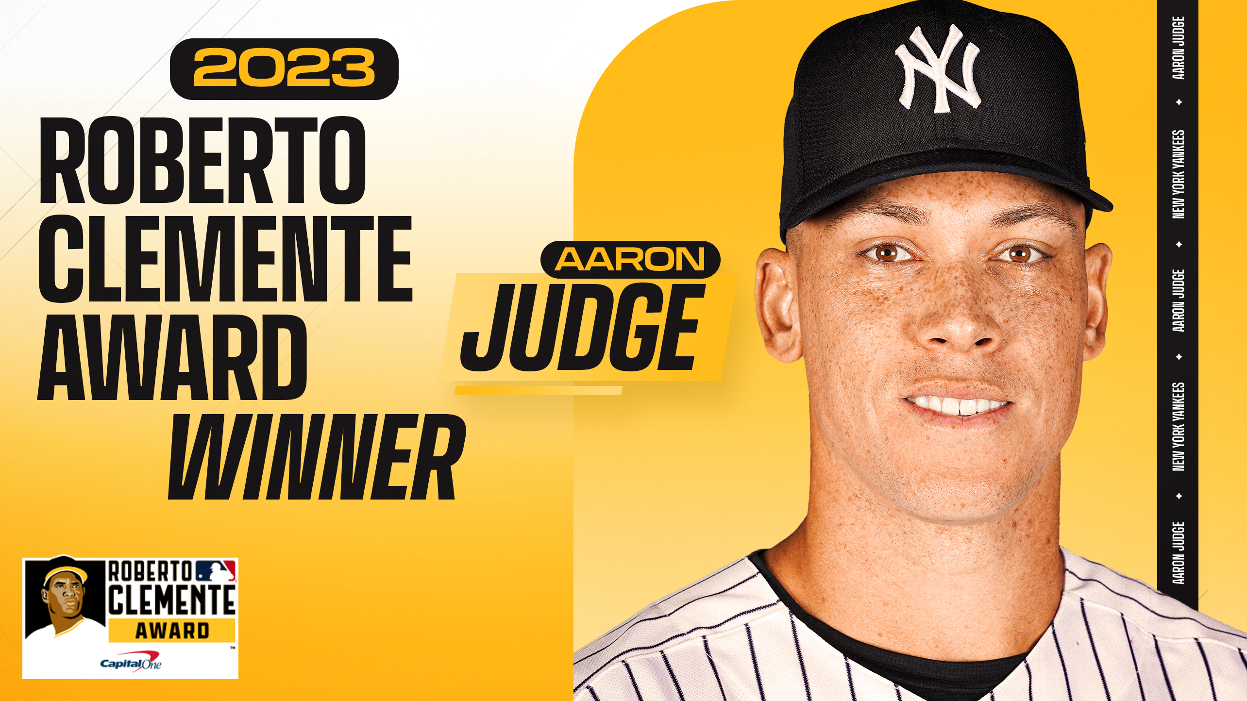 Aaron Judge, 2023 Roberto Clemente Award winner