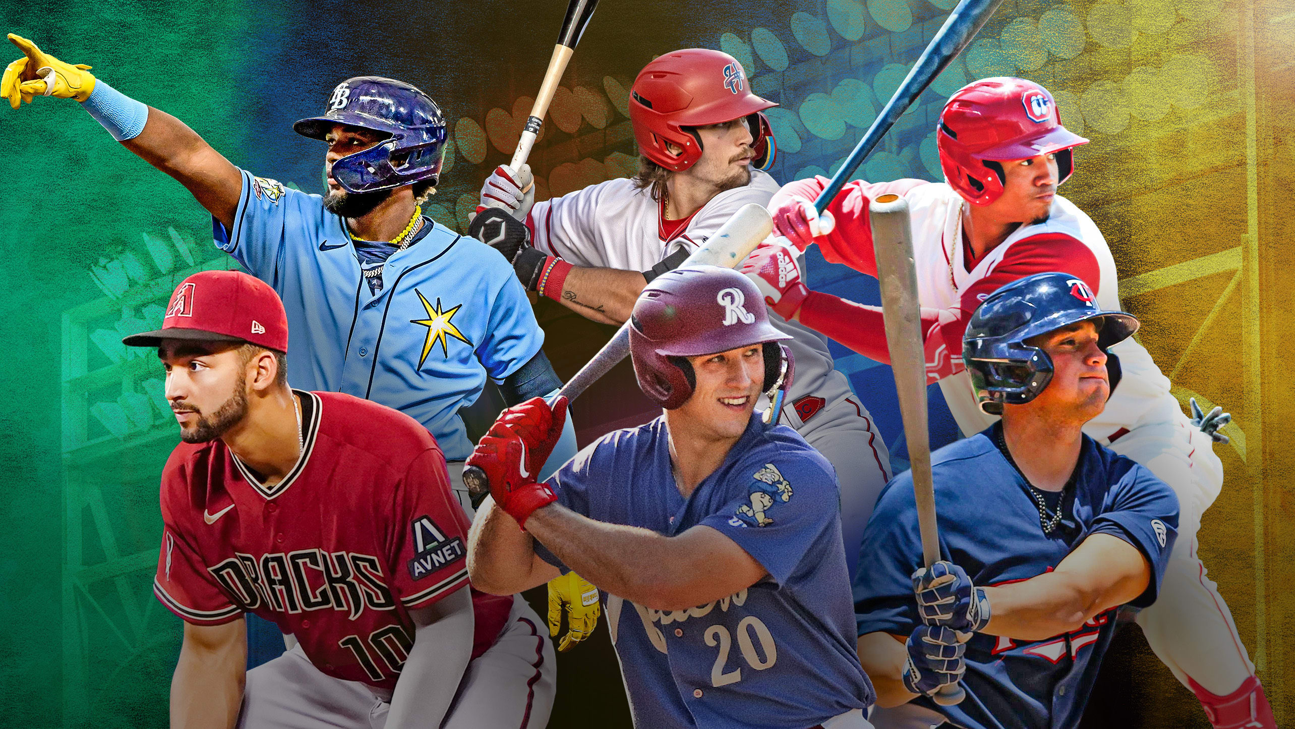 A collage of some of MLB's best prospects