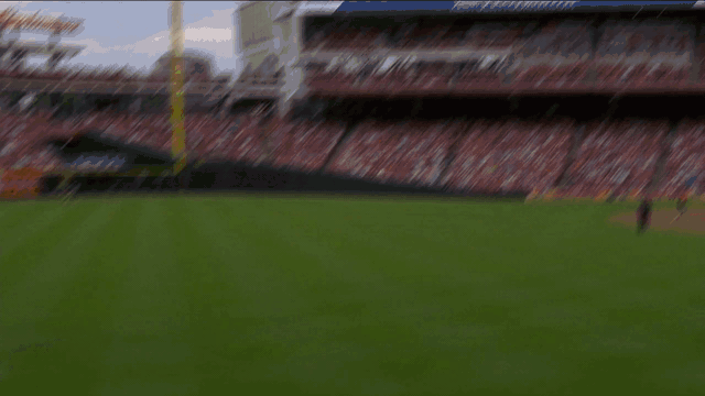 An animated gif of Gavin Sheets making a diving catch