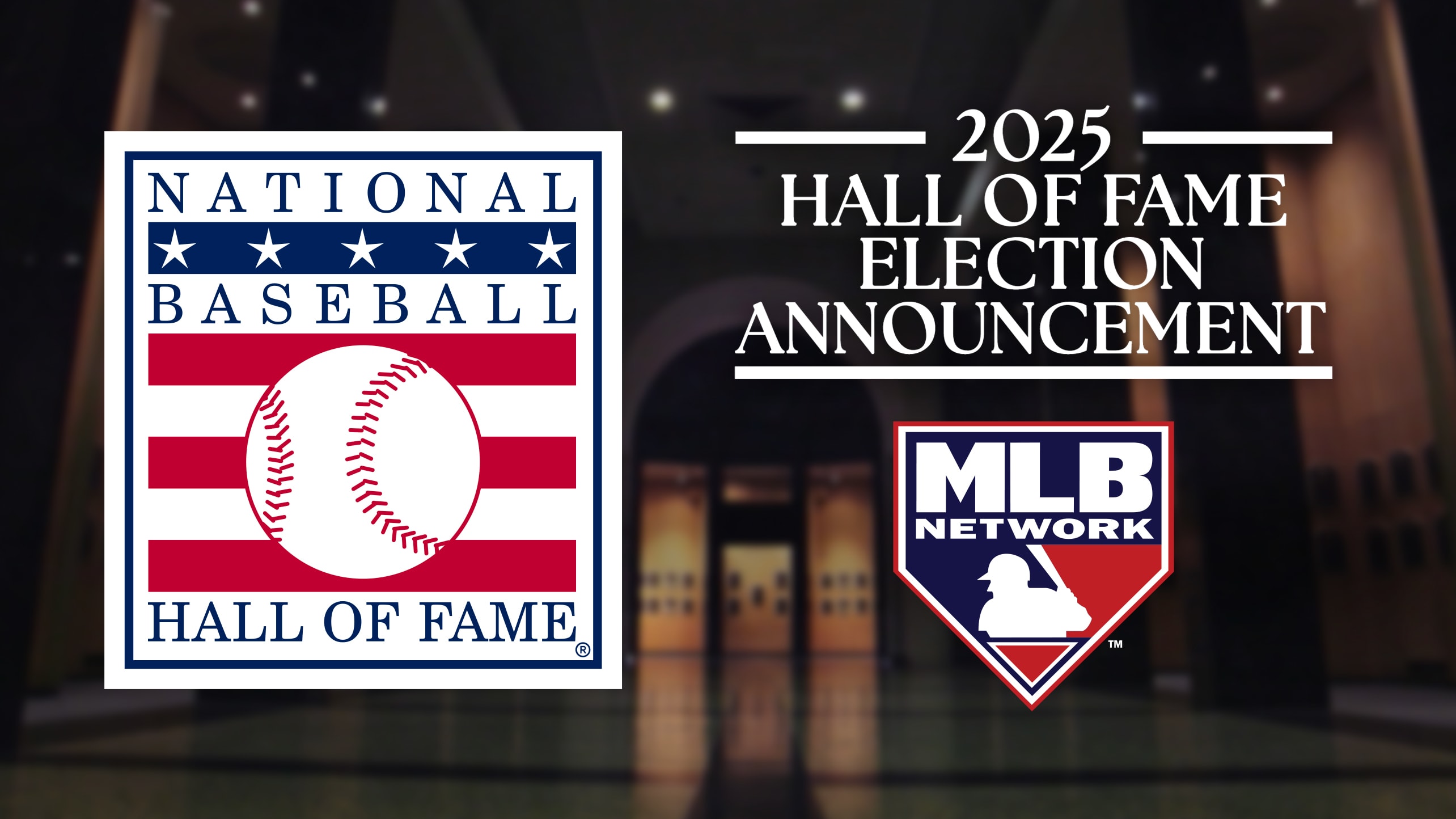 Logos for the Hall of Fame and MLB Network