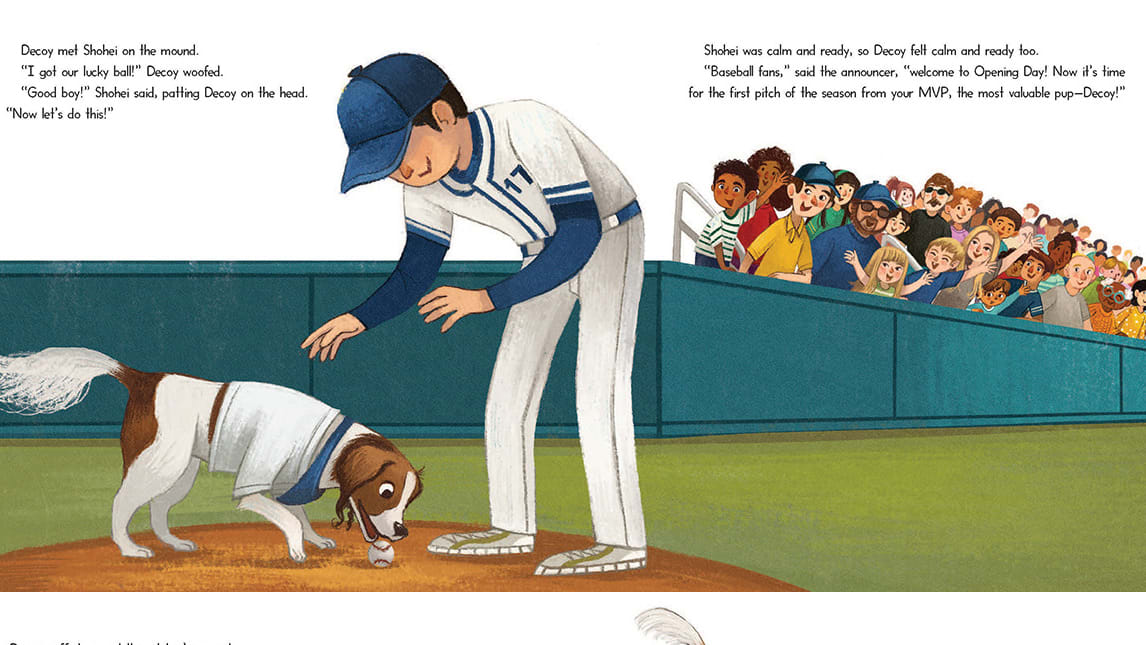 An image from Shohei Ohtani's upcoming children's book