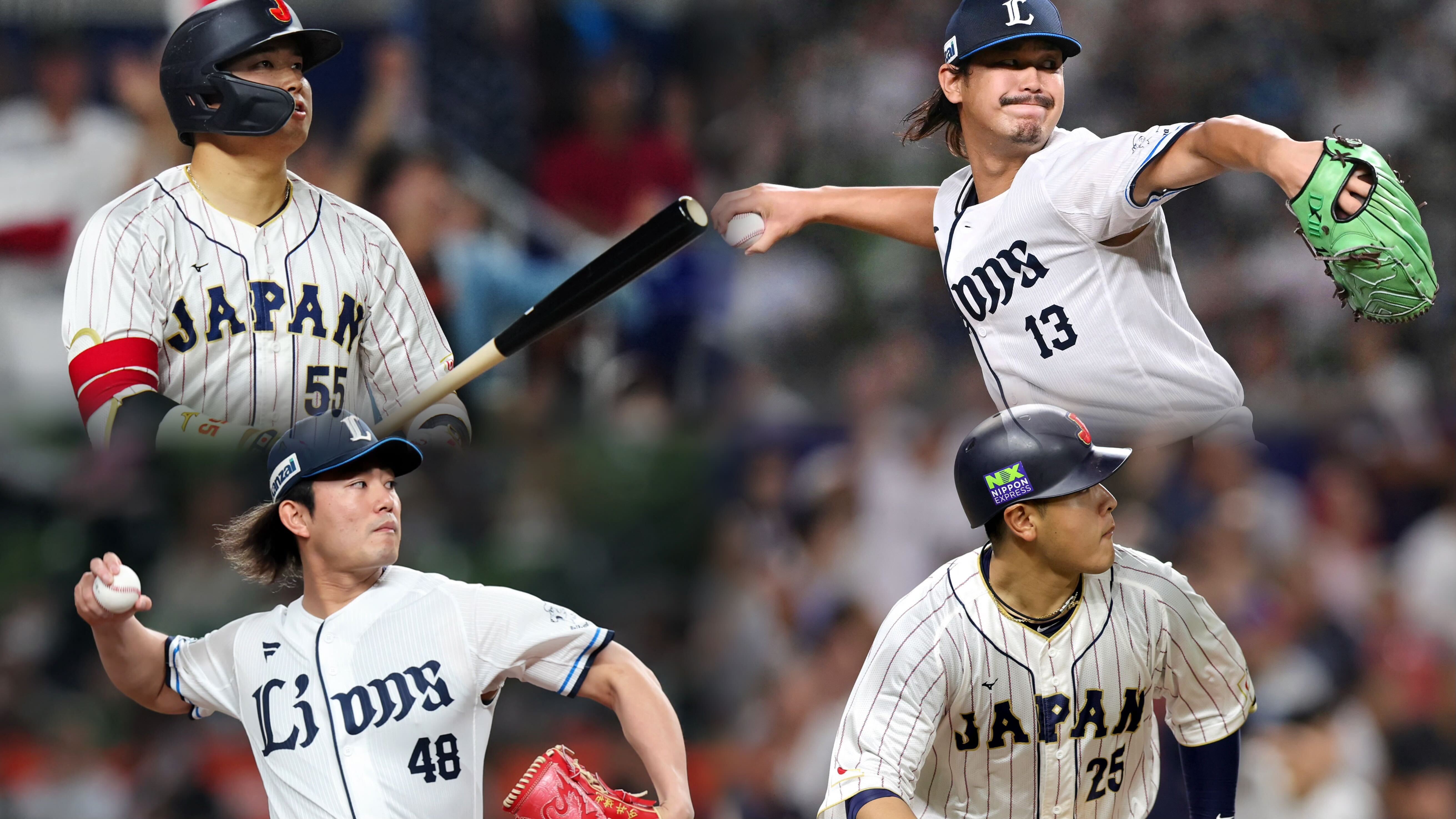 A collage of four Japanese stars who were posted this offseason