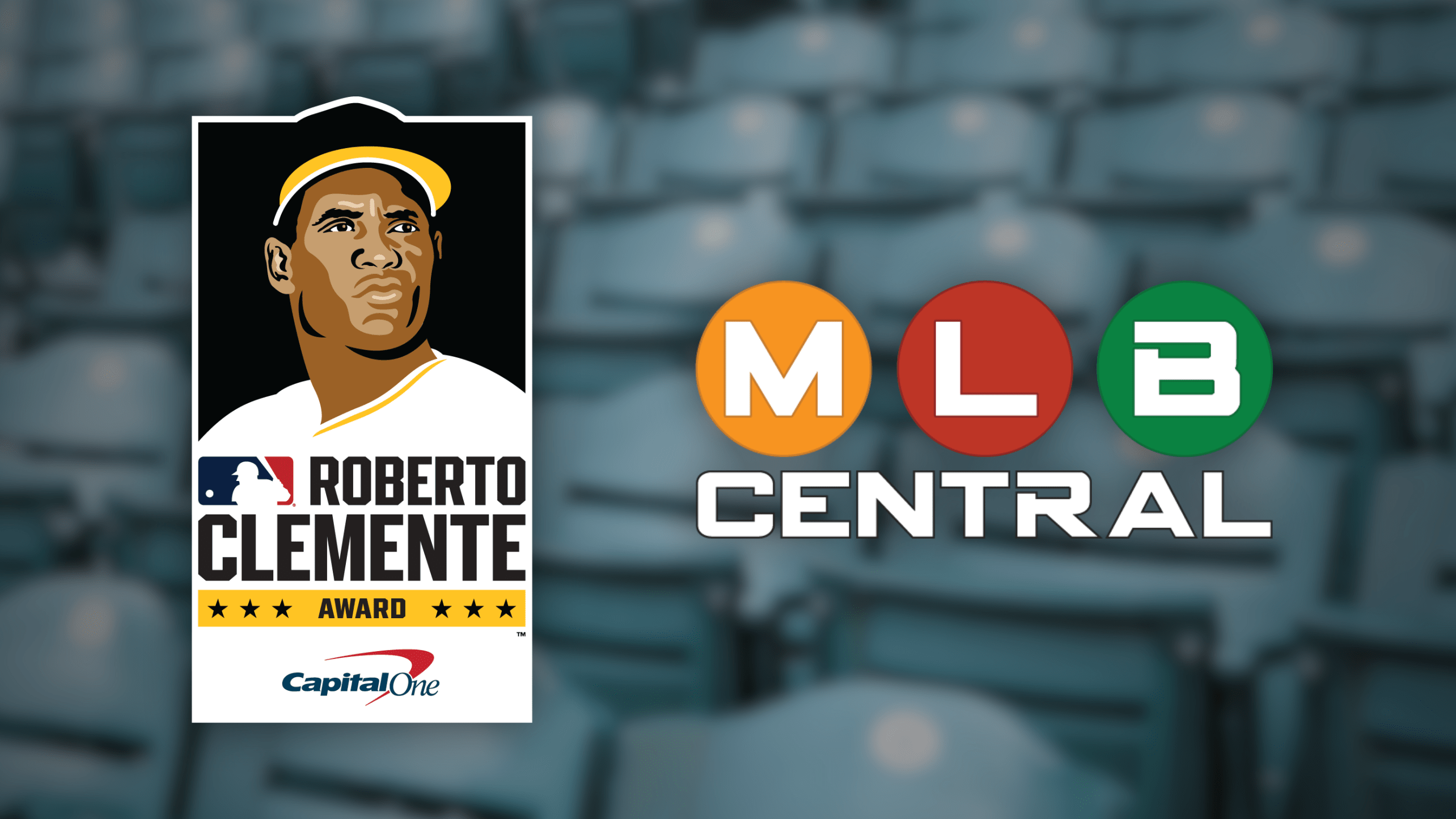 Logos for the Roberto Clemente Award and the MLB Network program MLB Central