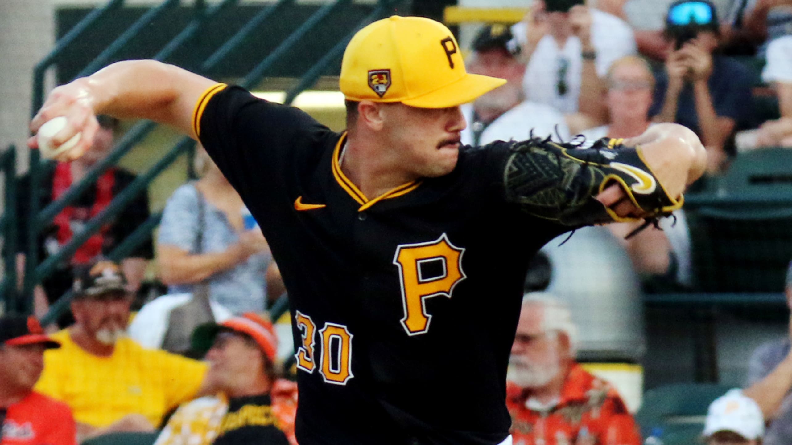 Paul Skenes throws strike three past Jackson Holliday