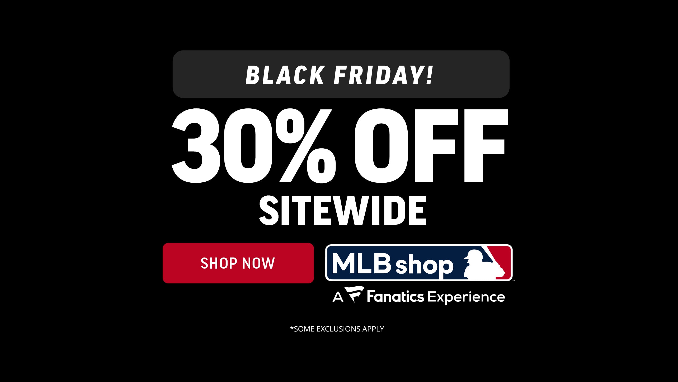 An ad for MLB shop's Black Friday sale