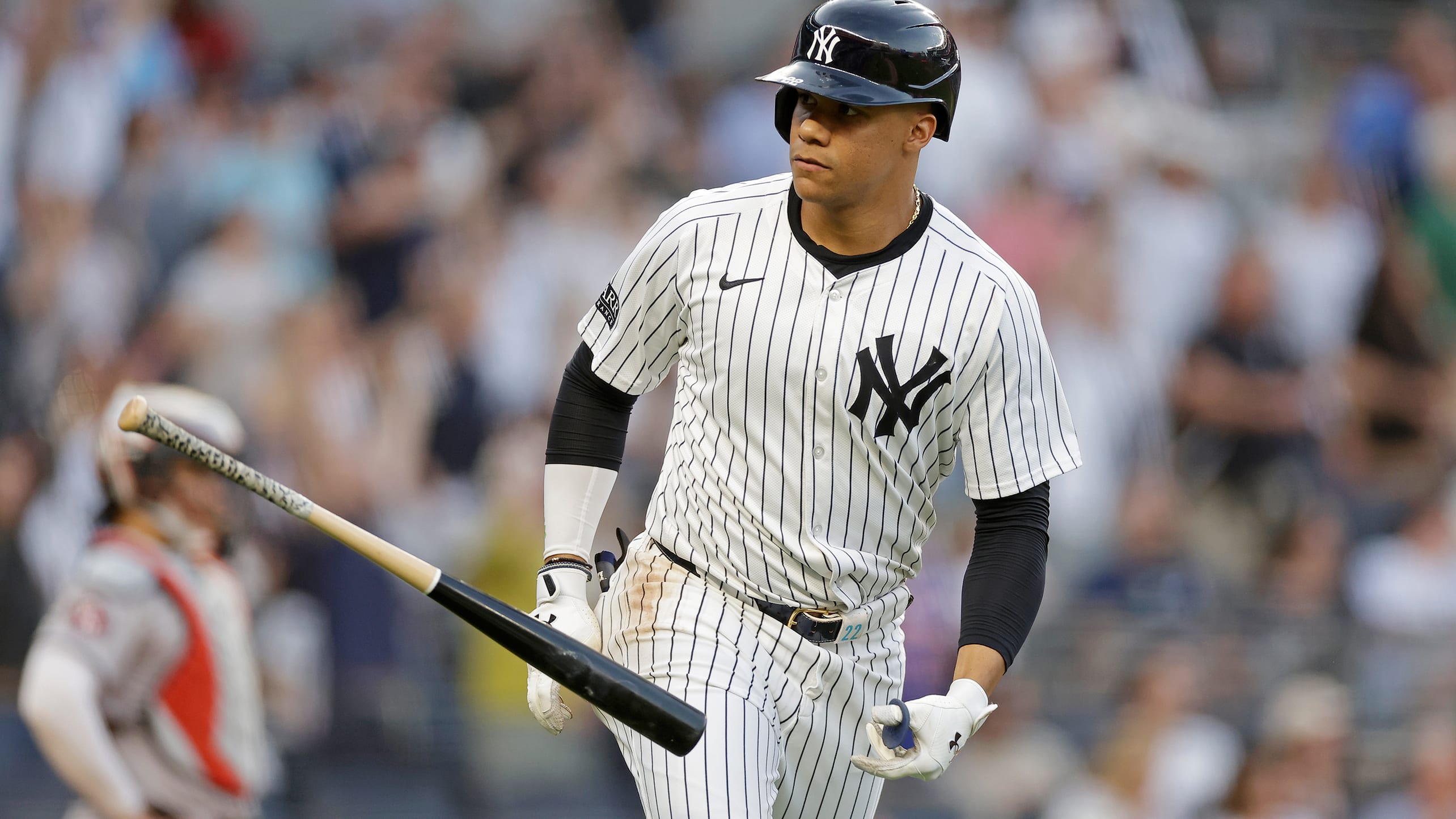 Juan Soto flips his bat