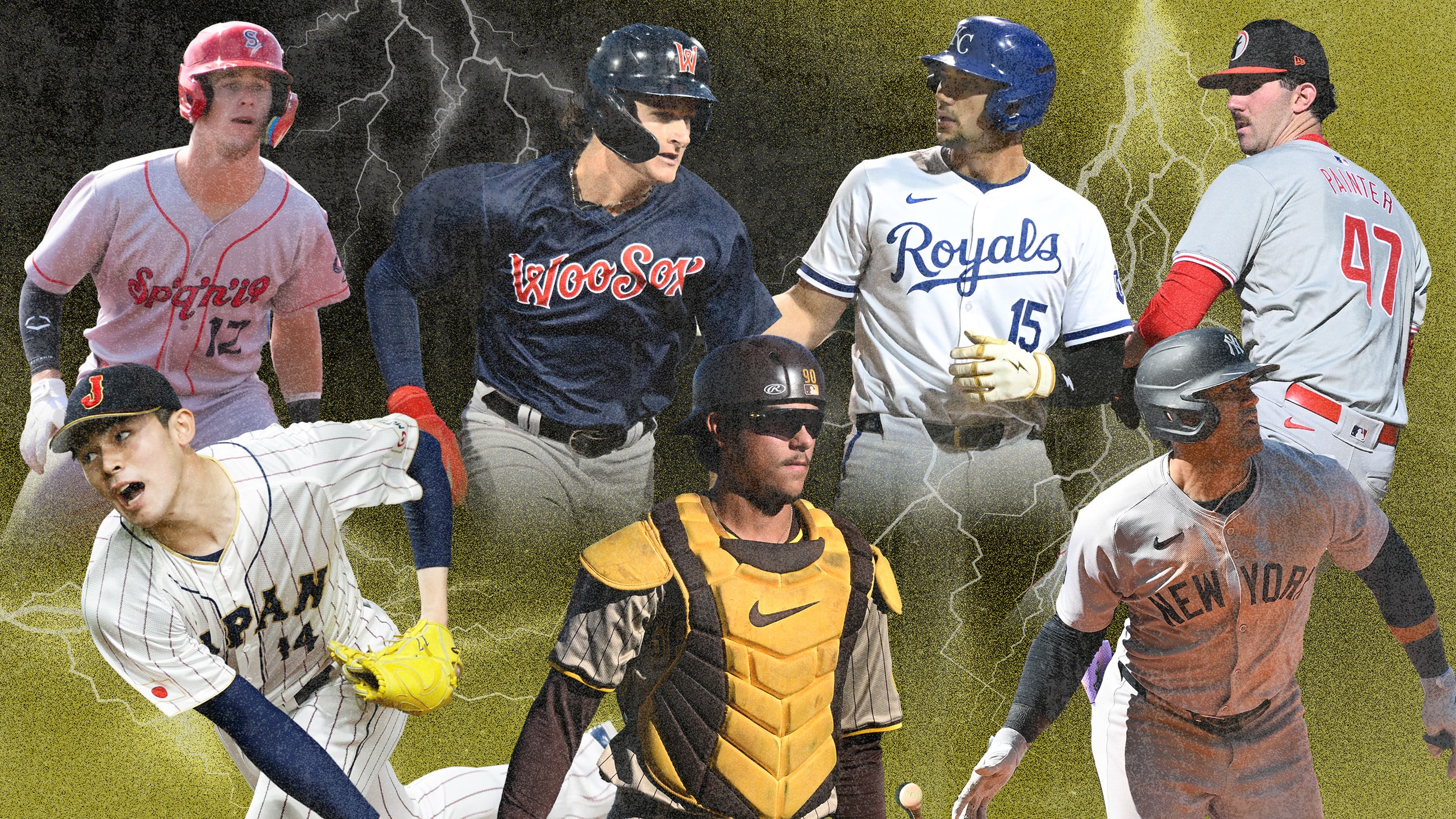 A collage of seven top prospects 