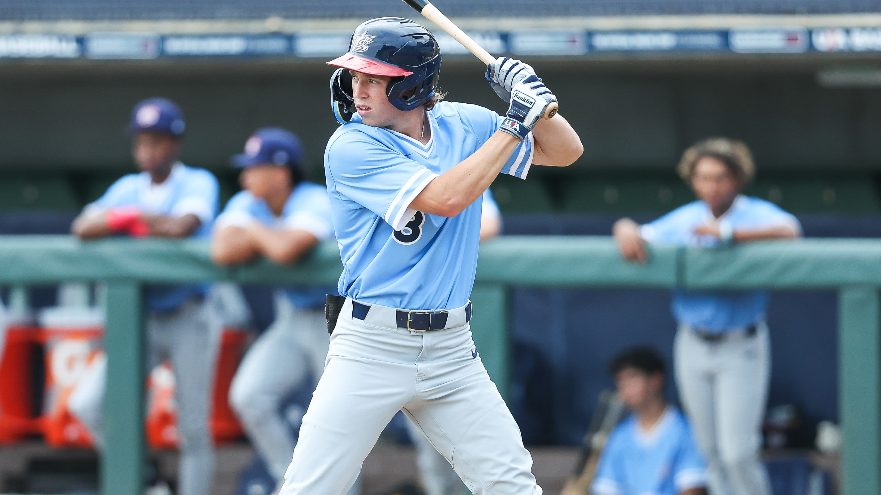 Sean Gamble gets ready to swing the bat