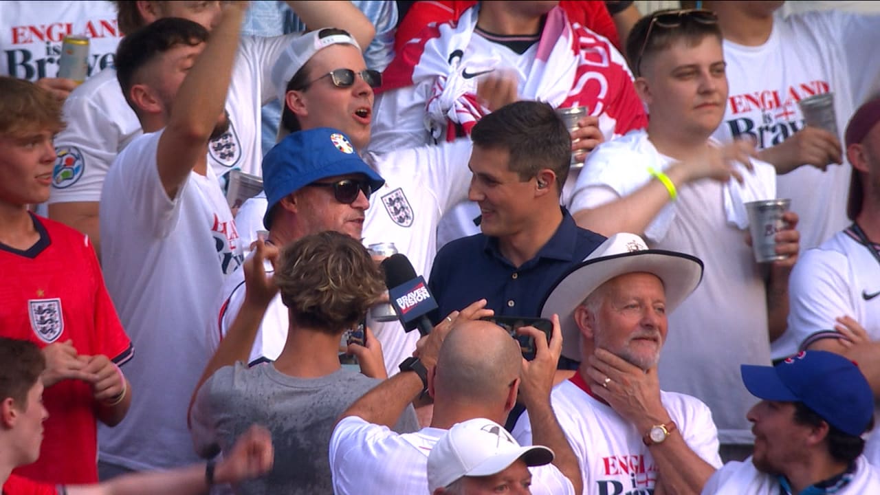 English soccer fans cheer for Michael Harris II at Braves game