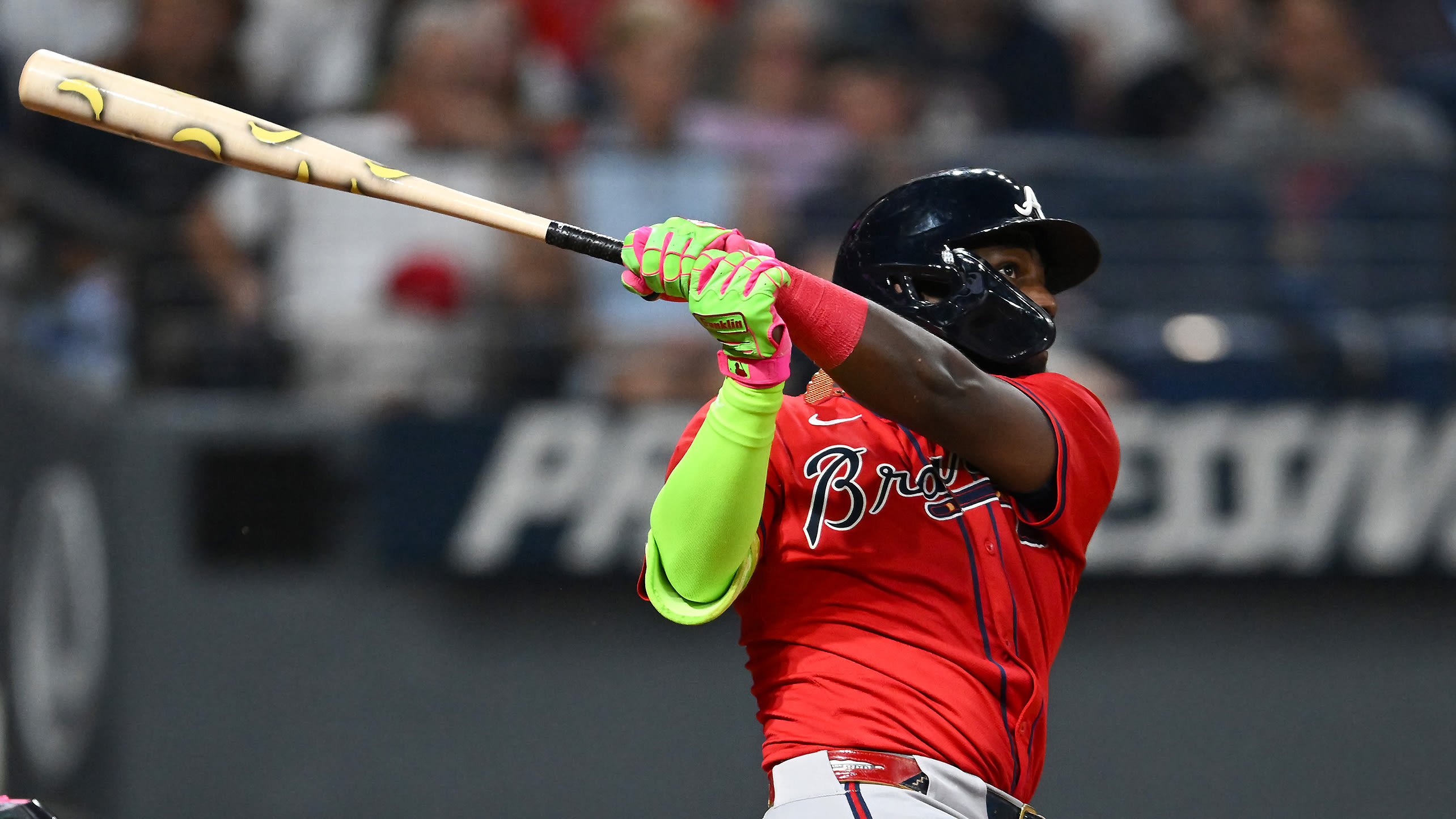 Michael Harris II follows through on a swing