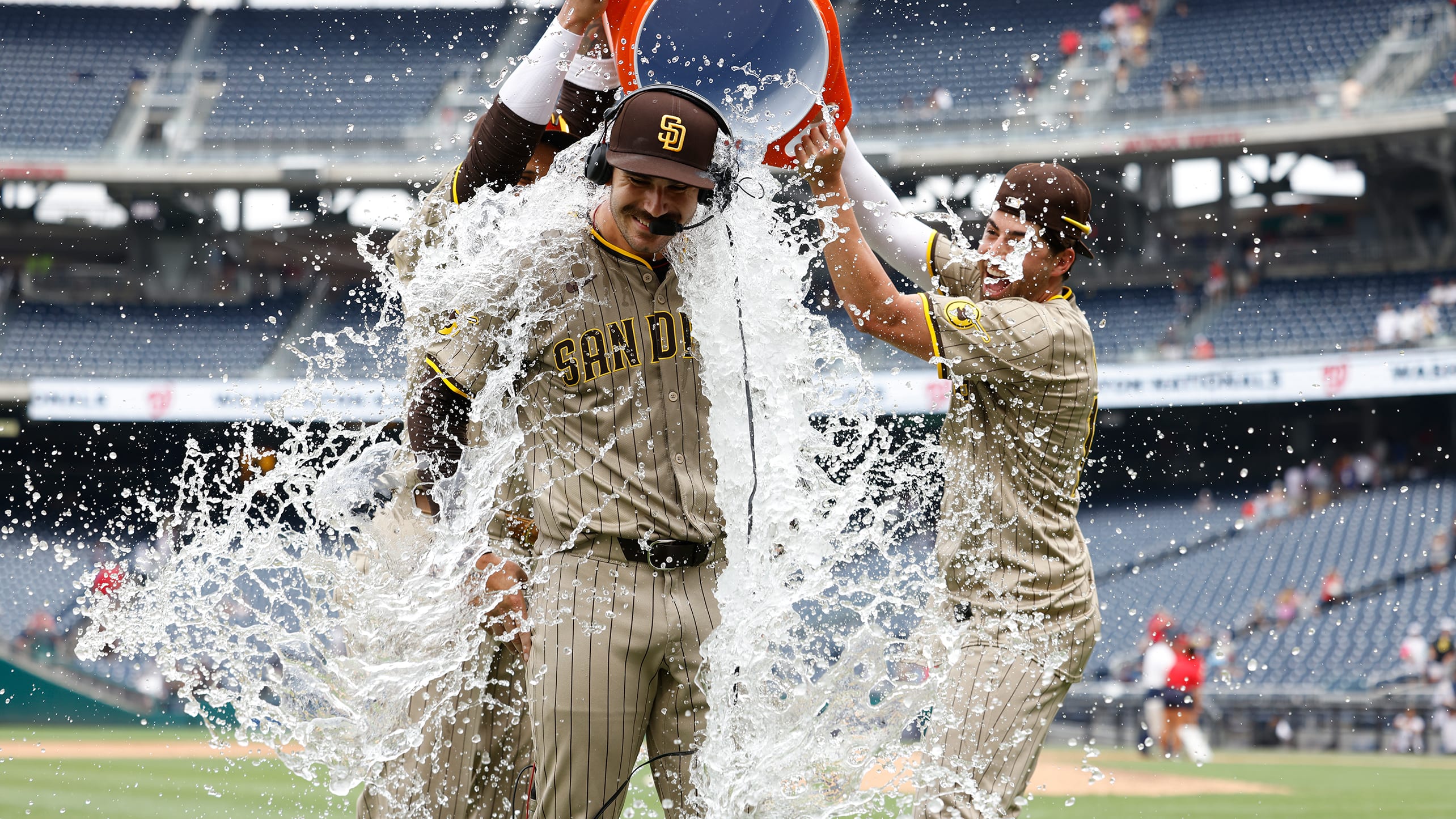 Dylan Cease doused after his no-hitter