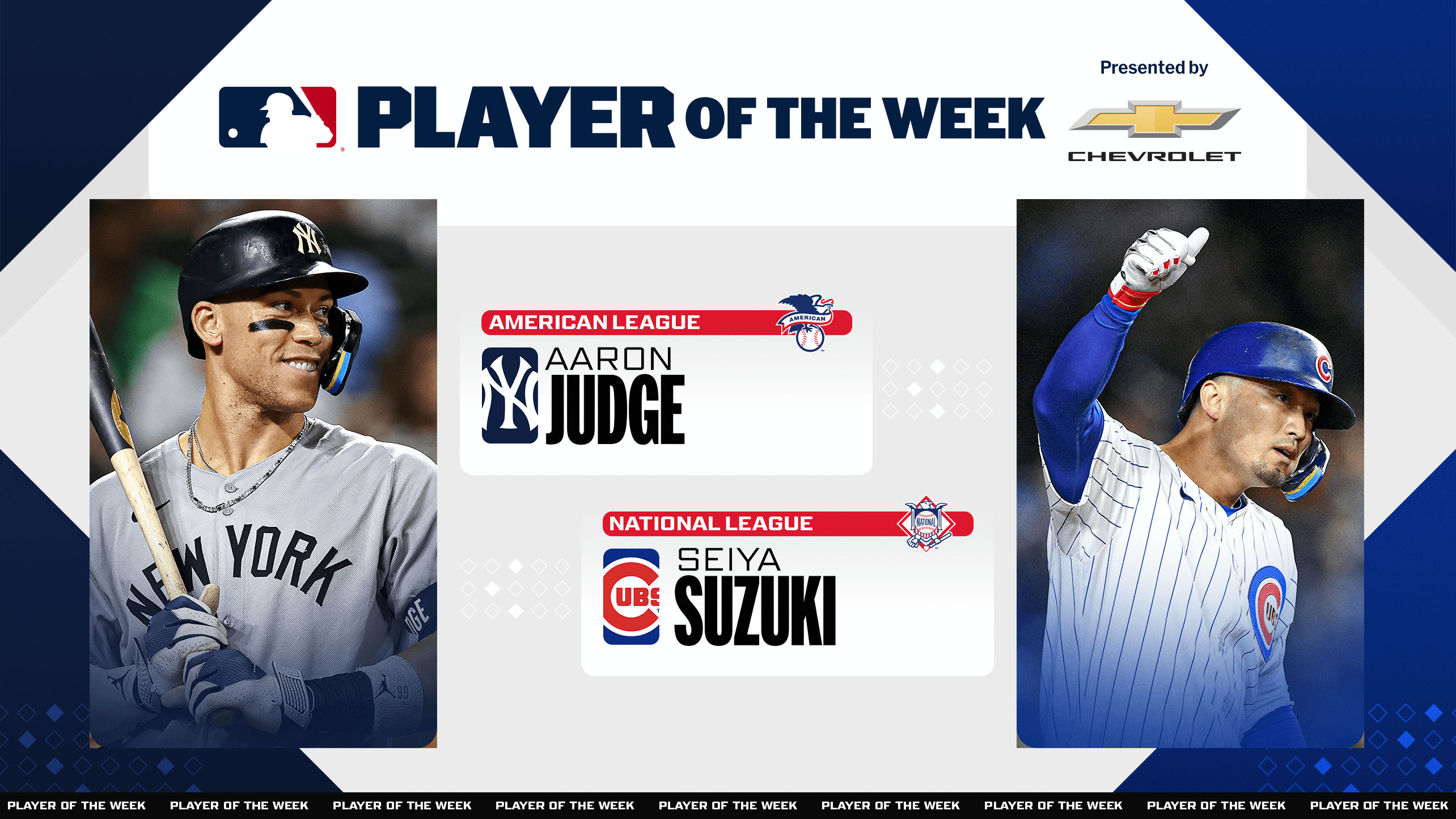 Images of Aaron Judge and Seiya Suzuki