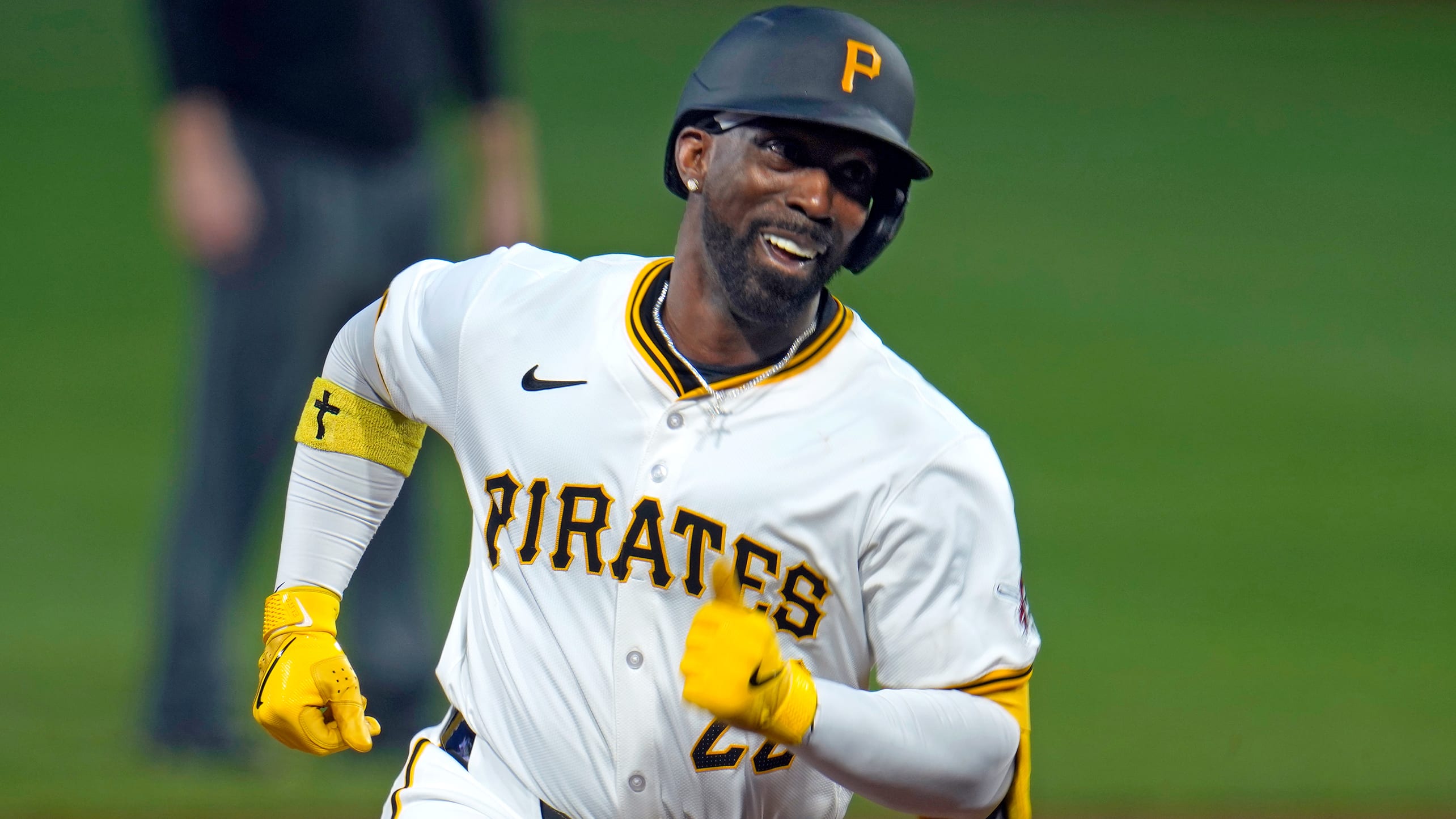 Andrew McCutchen rounds the bases after a home run