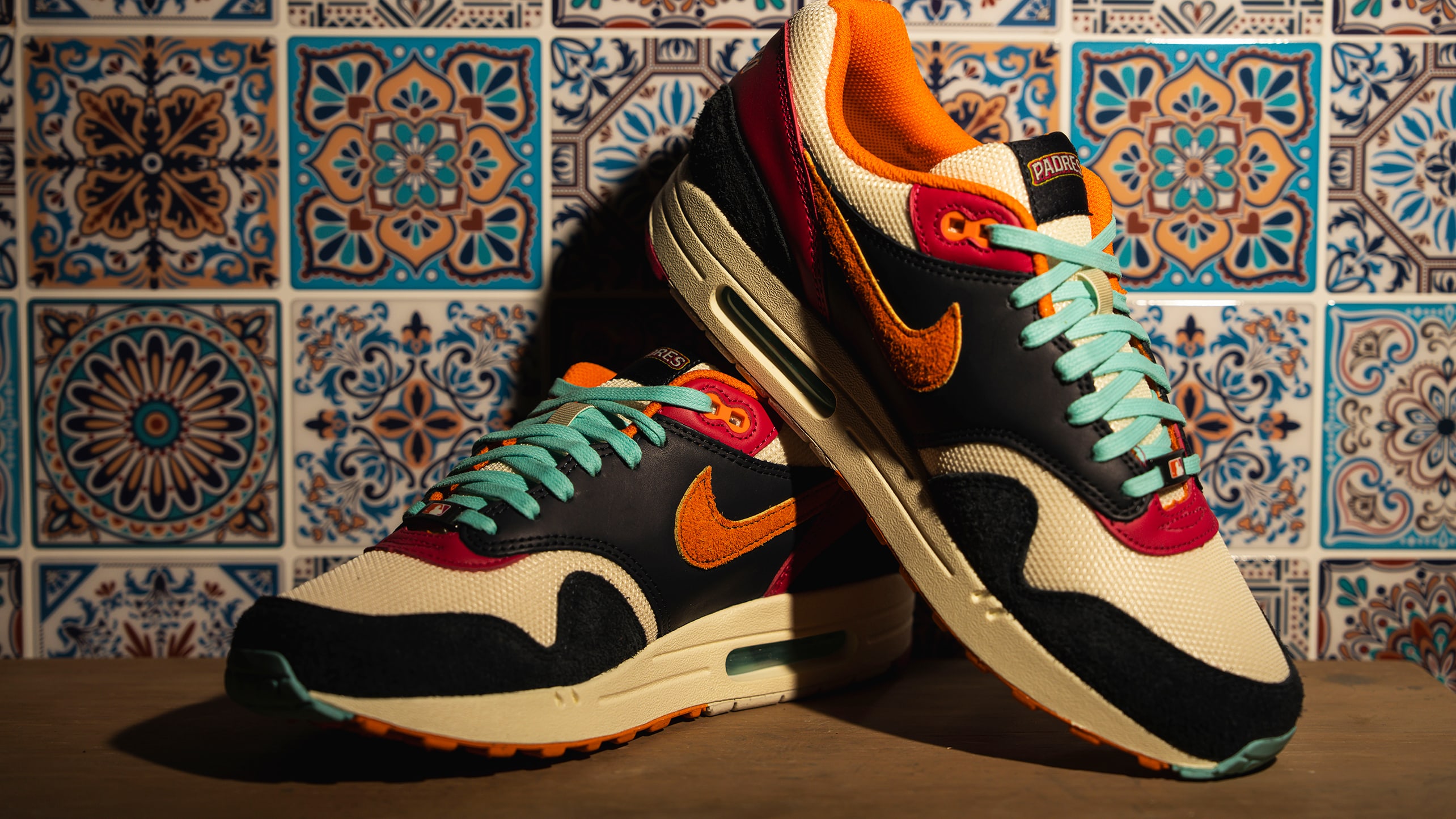 The Padres' City Connect Air Max 1 sneakers