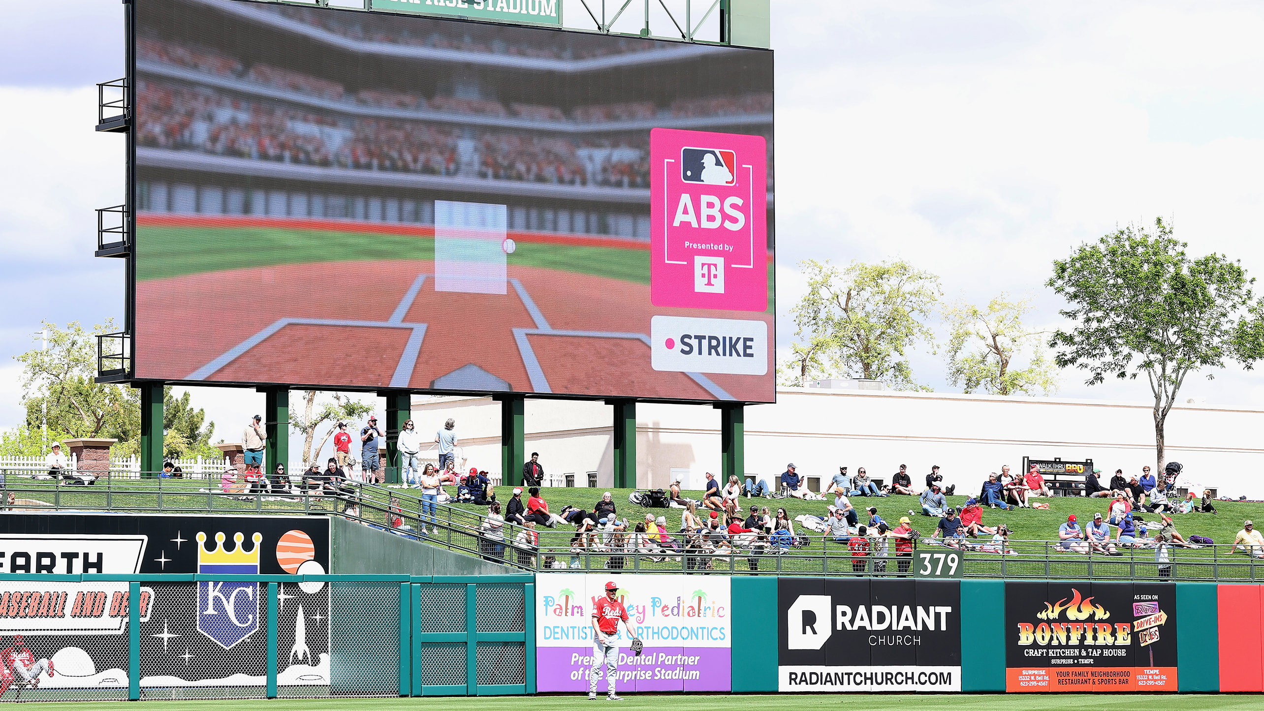 The result of an ABS challenge is shown on a scoreboard