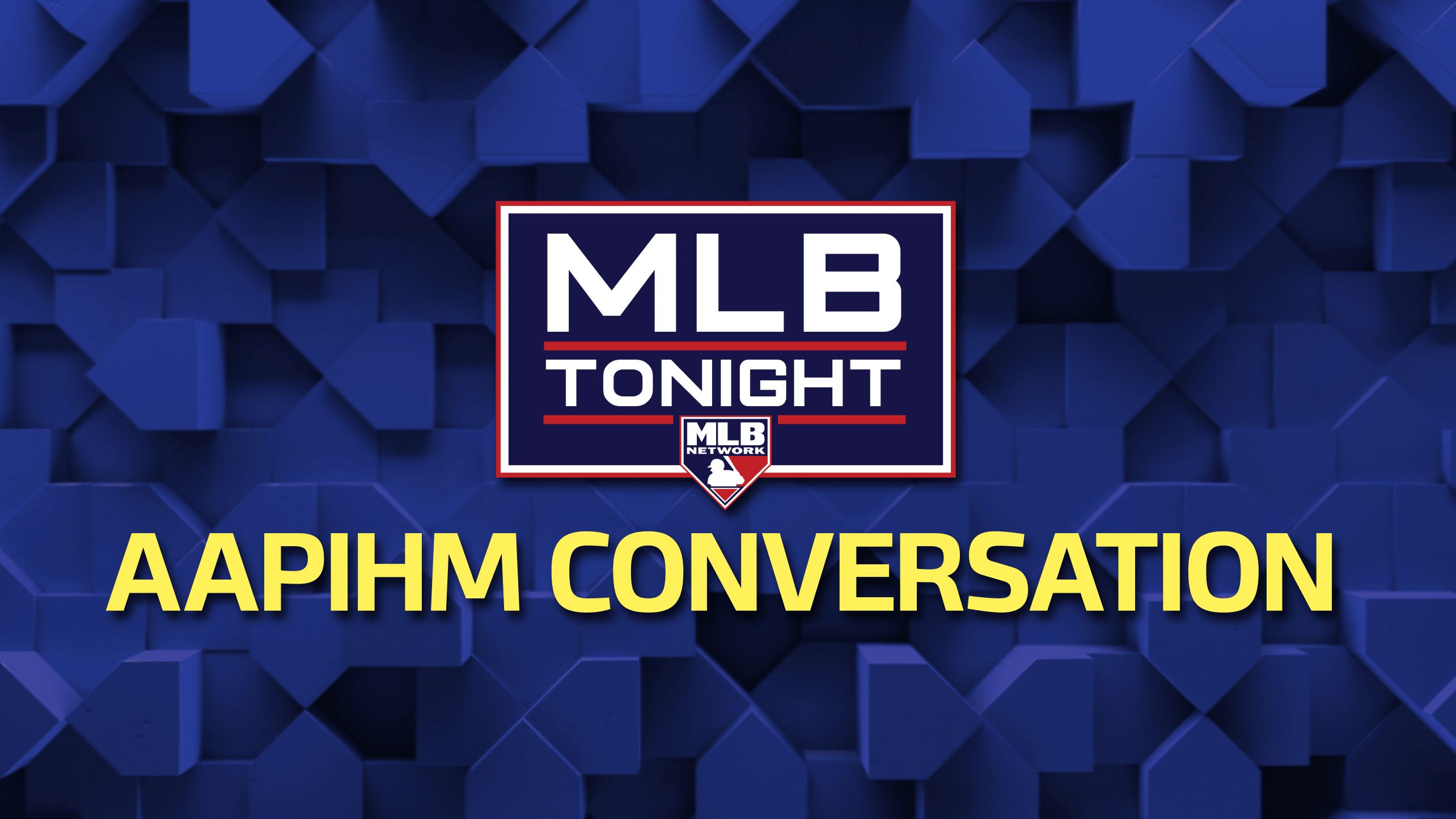 Logo for MLB Tonight highlighting a conversation about Asian American and Pacific Islander Heritage Month