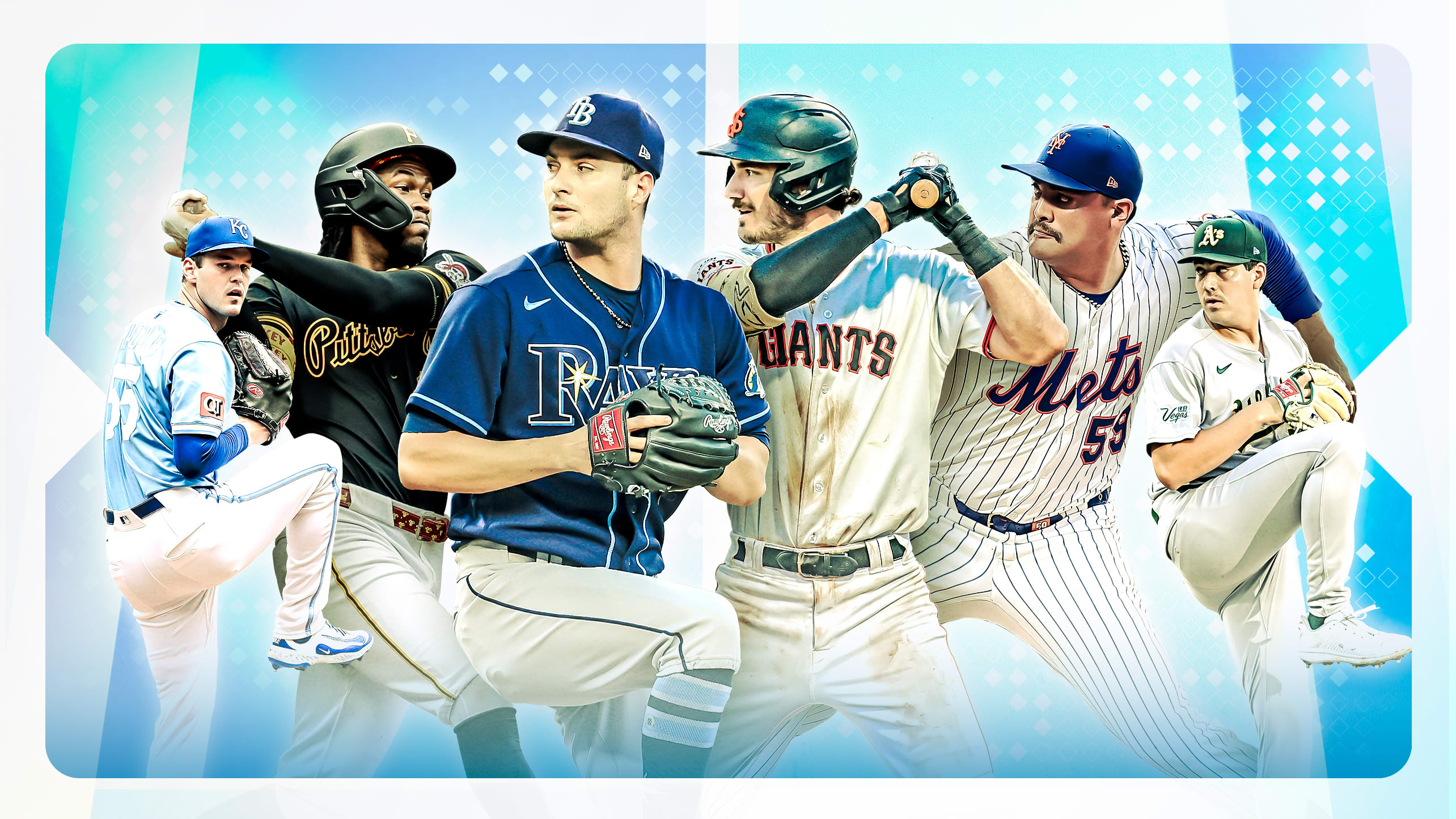 Cole Ragans, Oneil Cruz, Shane McClanahan, Bryce Eldridge, Sean Manaea and Jacob Lopez