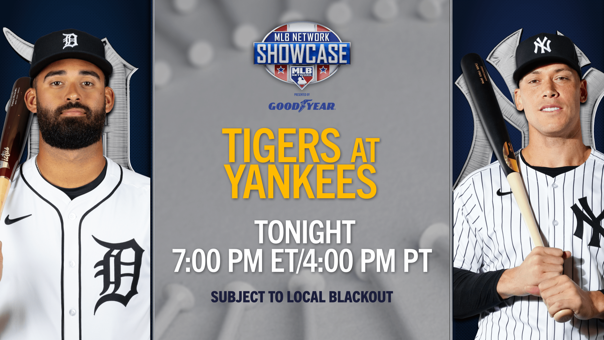 Riley Greene's Tigers vs. Aaron Judge's Yankees on MLB Network