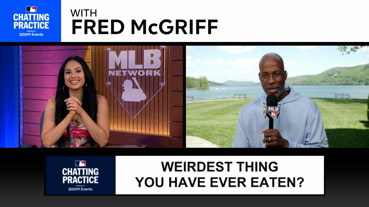 A screen grab of Siera Santos and Fred McGriff