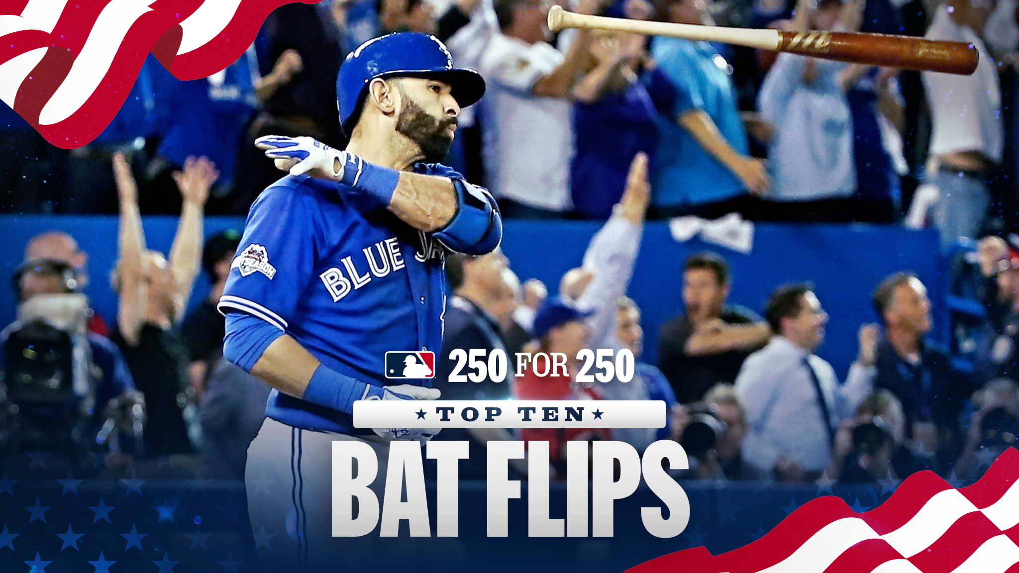 José Bautista flipping his bat