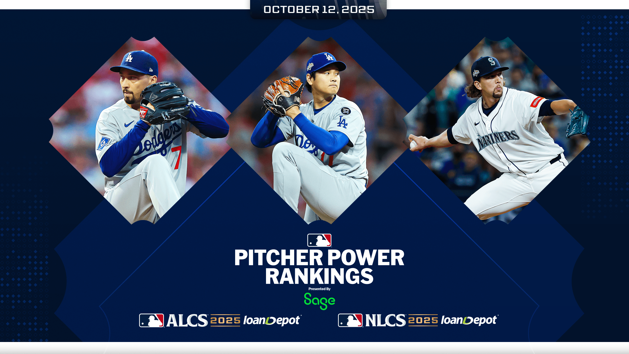 Blake Snell, Shohei Ohtani and Logan Gilbert