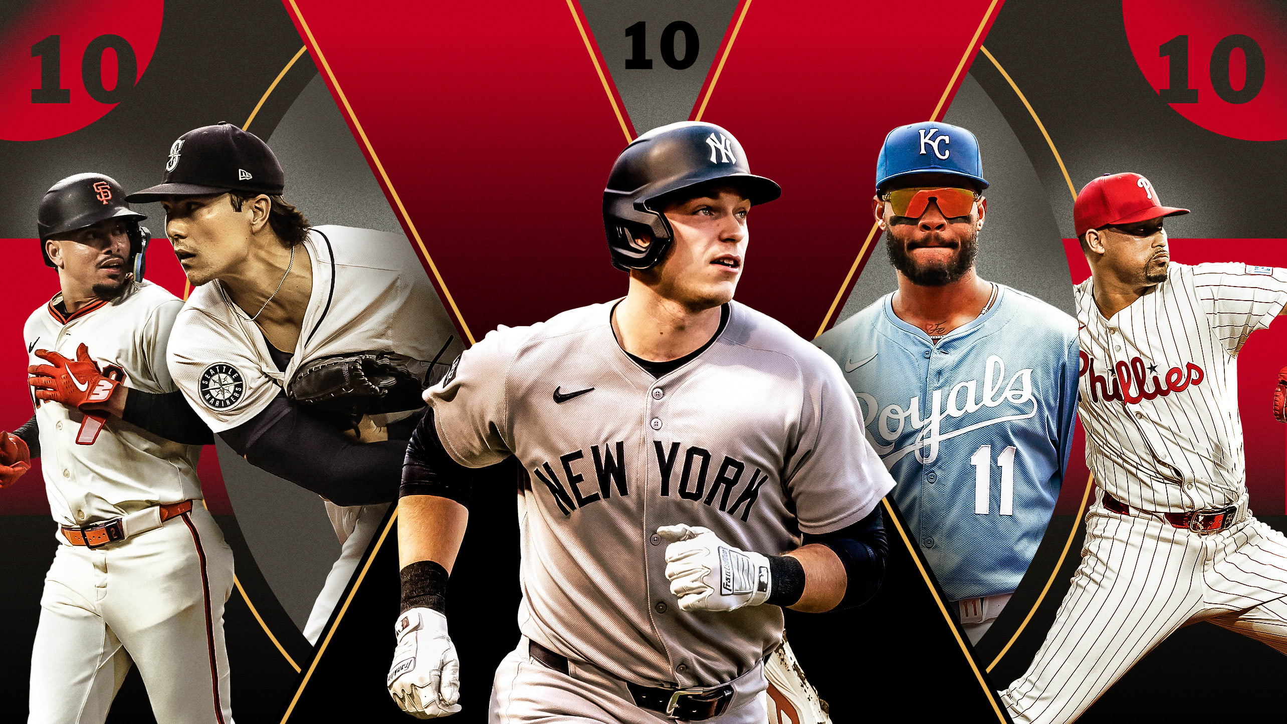 Willy Adames, Bryan Woo, Ben Rice, Maikel Garcia and Jhoan Duran