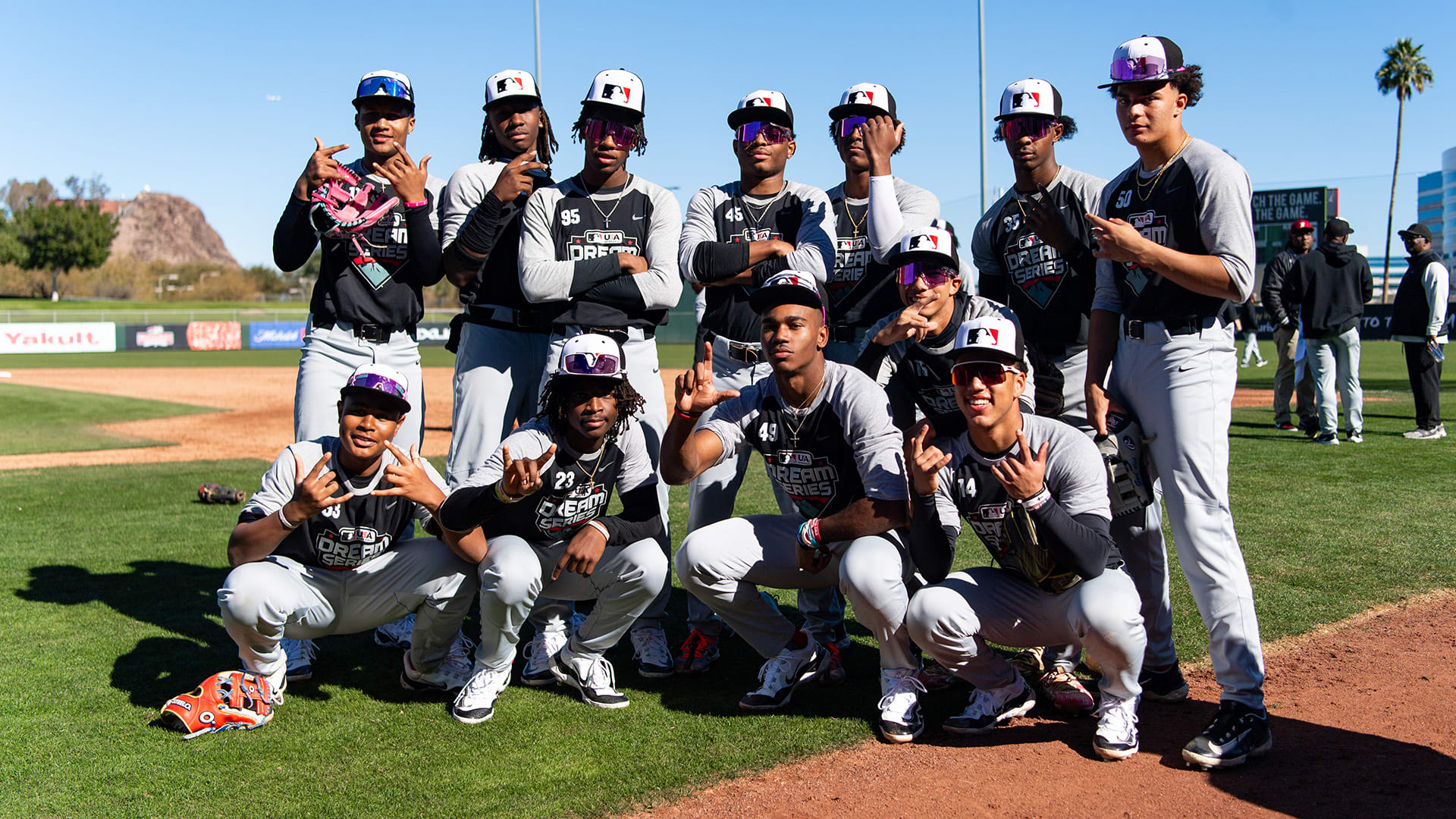 Players pose for a photo at the DREAM Series