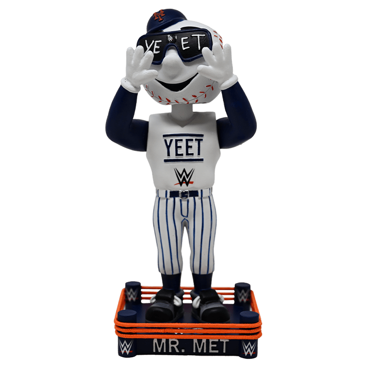Ticket package includes a WWE-themed Mr. Met bobblehead. Only available at mets.com/wwe