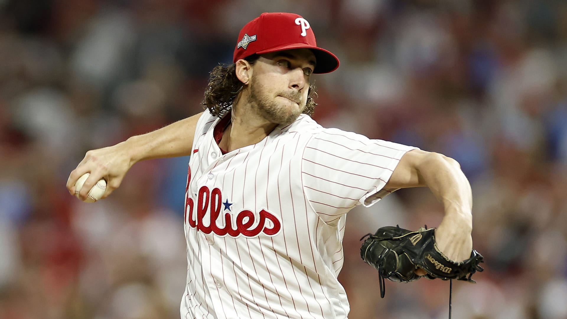 Aaron Nola delivers a pitch