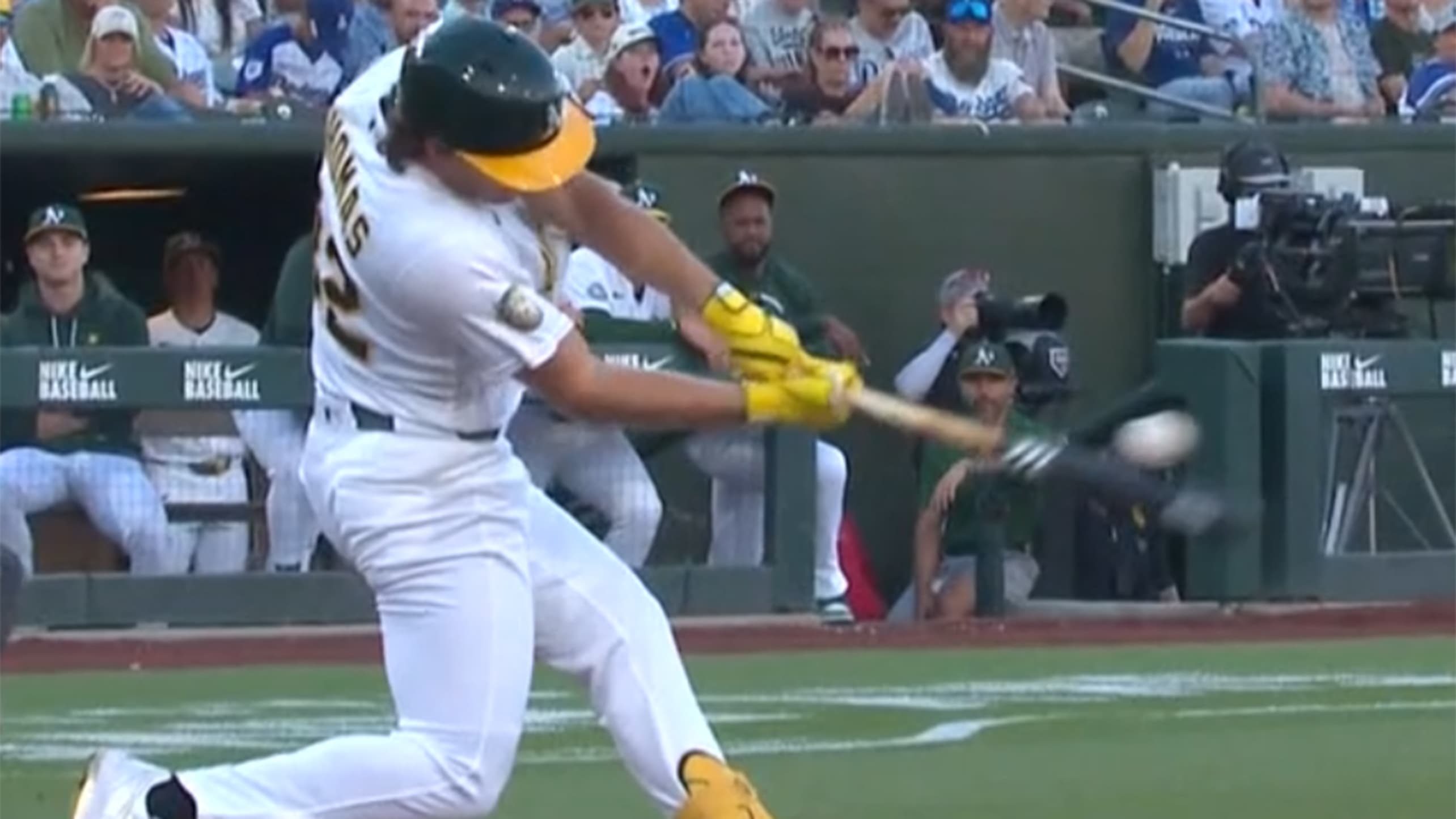 Colby Thomas connects a second time for a hit