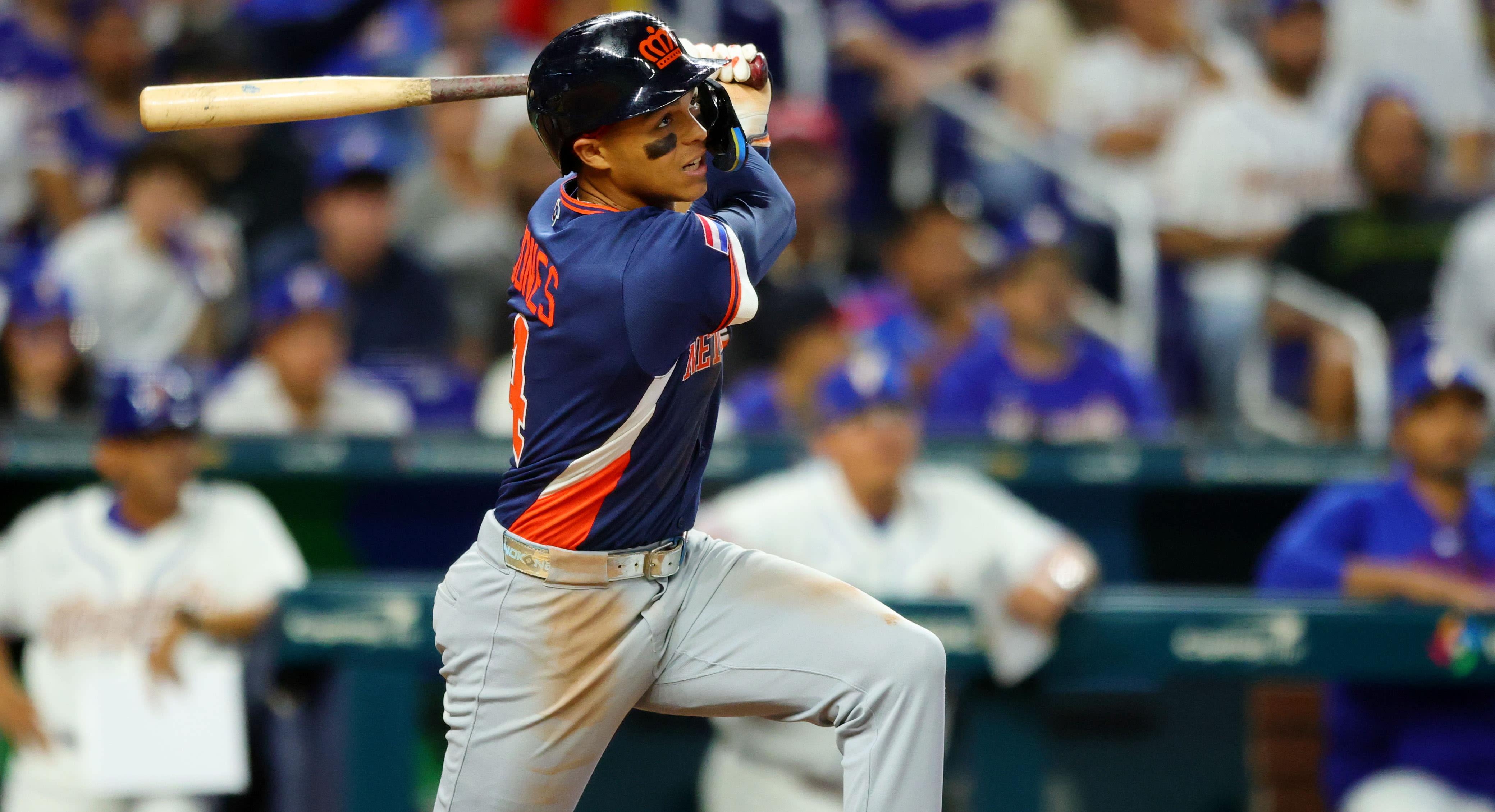 Druw Jones drives in a run