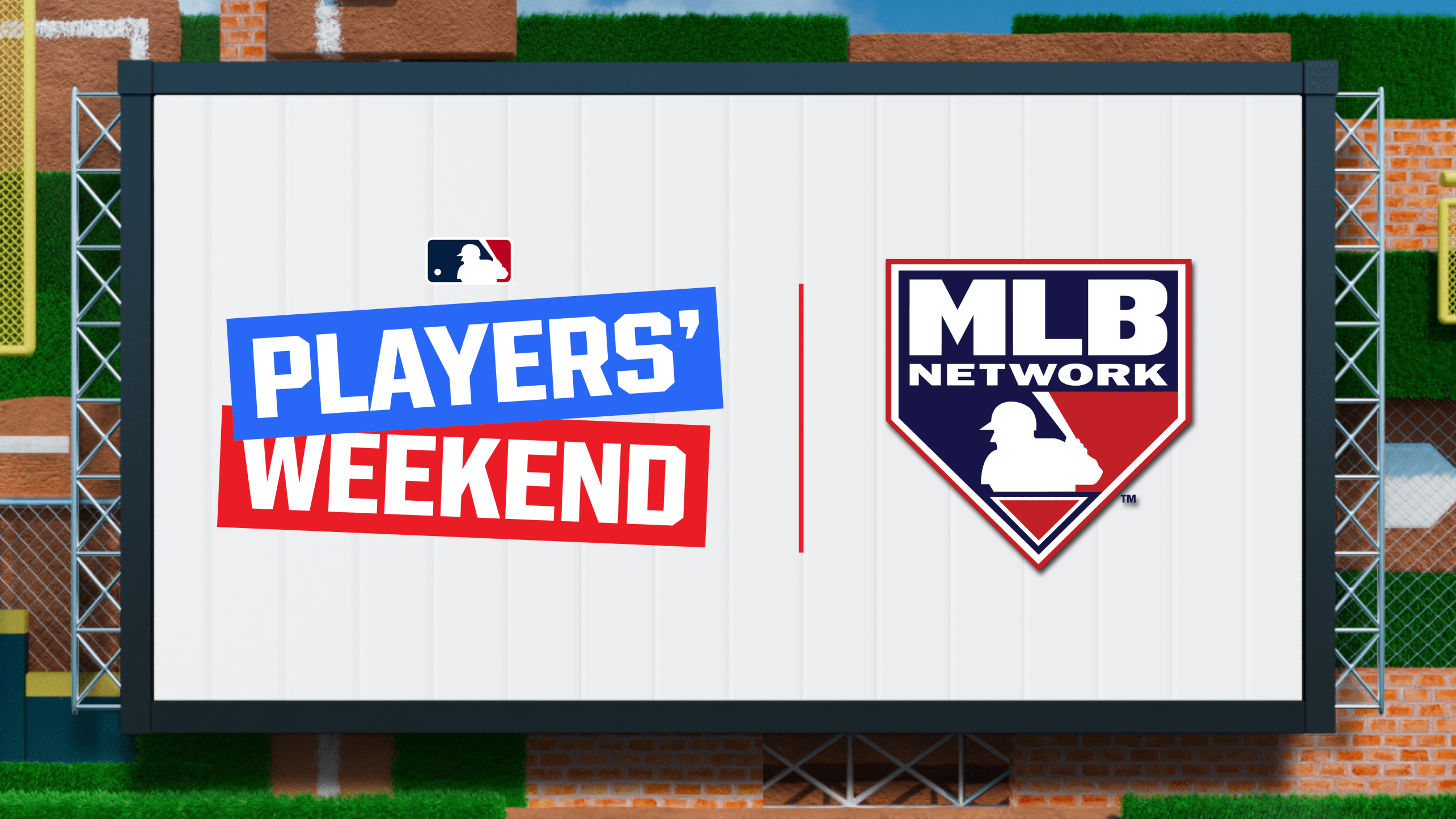 Logos for Players' Weekend and MLB Network