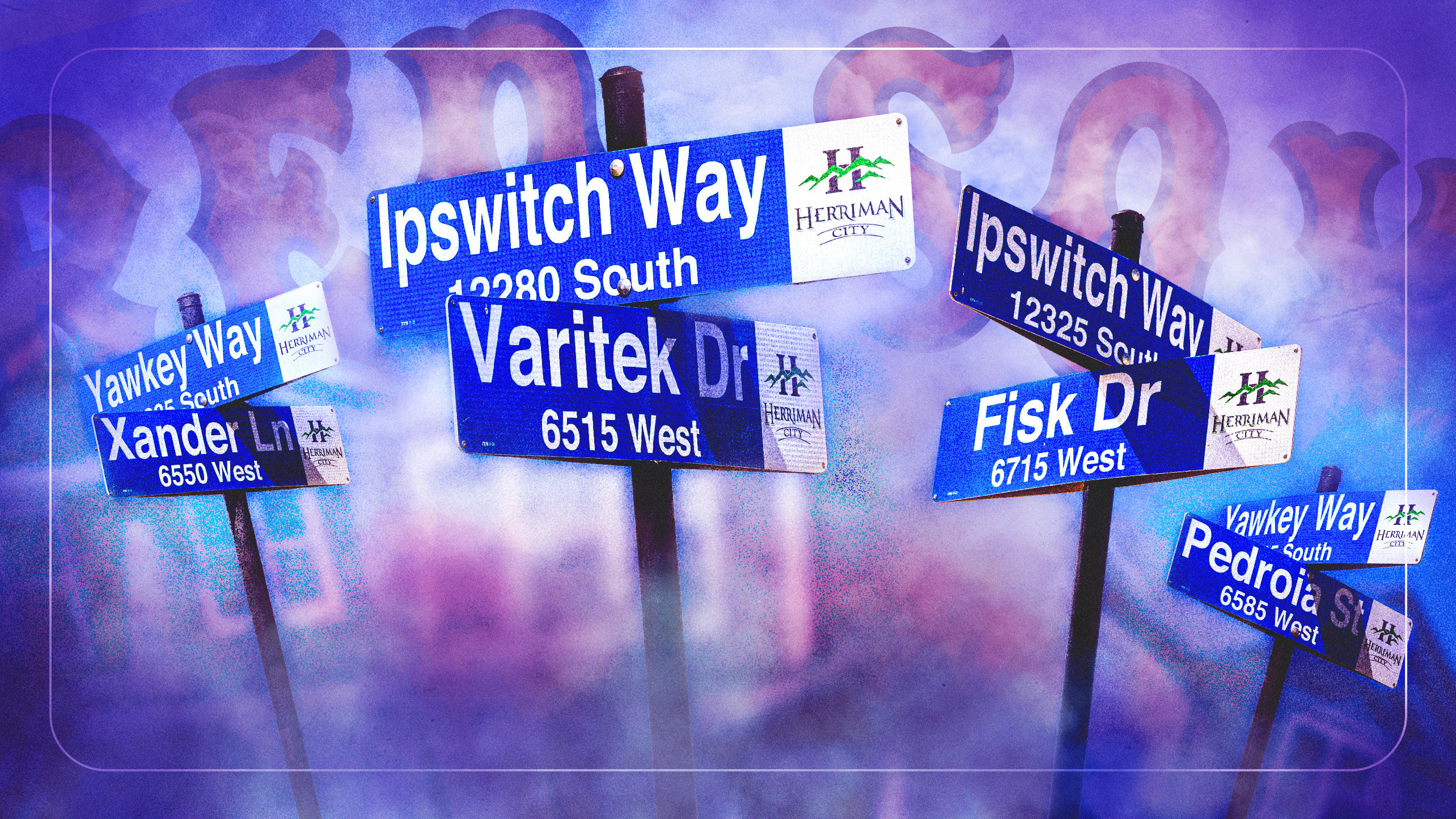 Signs for streets named after famous Red Sox