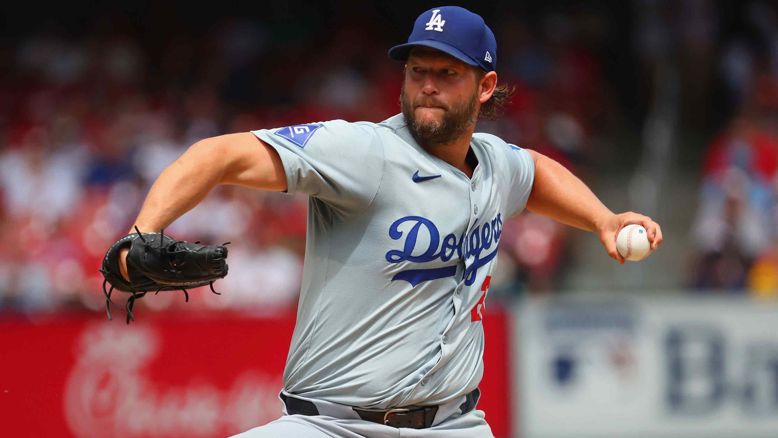 Clayton Kershaw delivers a pitch