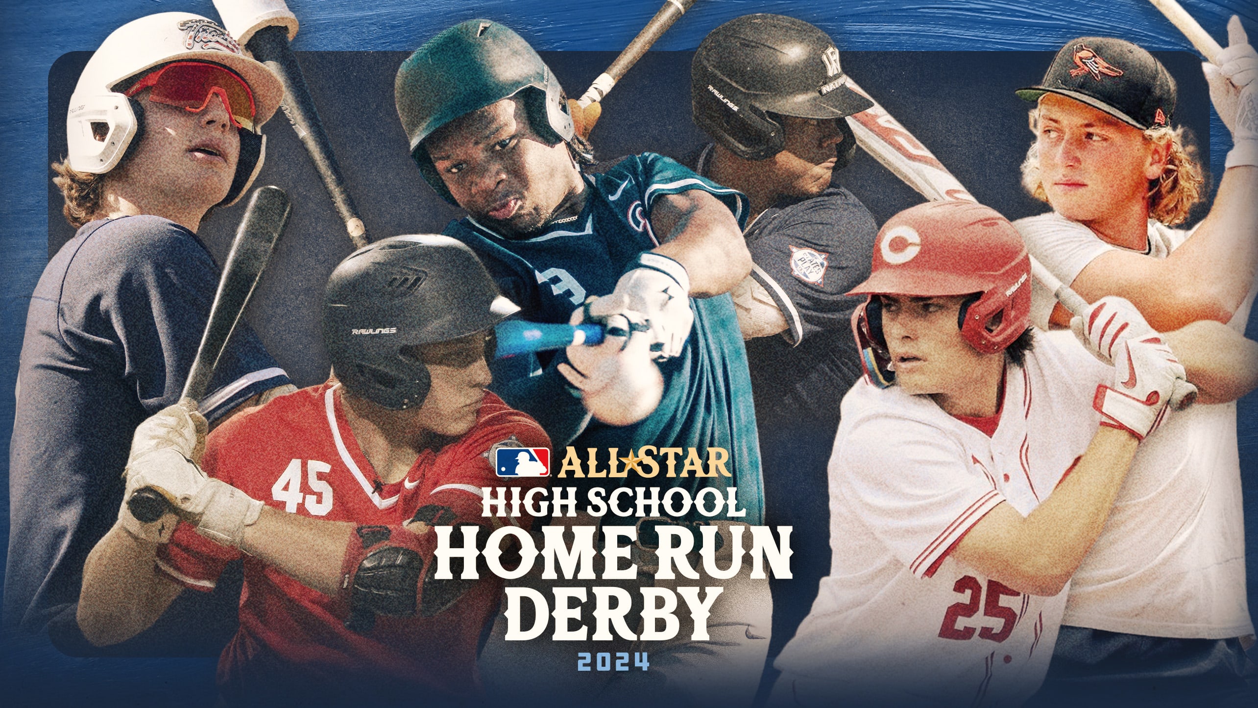 Images of six High School Home Run Derby participants