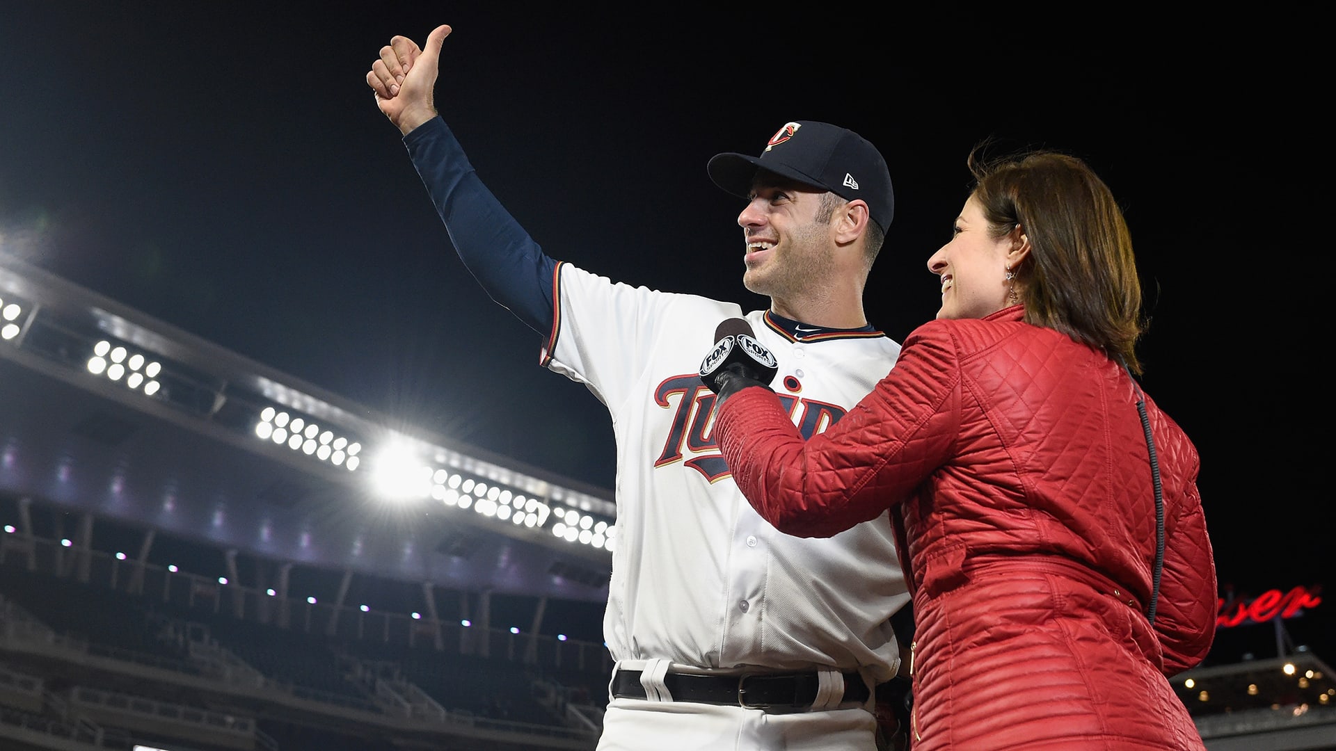 Marney Gellner with Joe Mauer