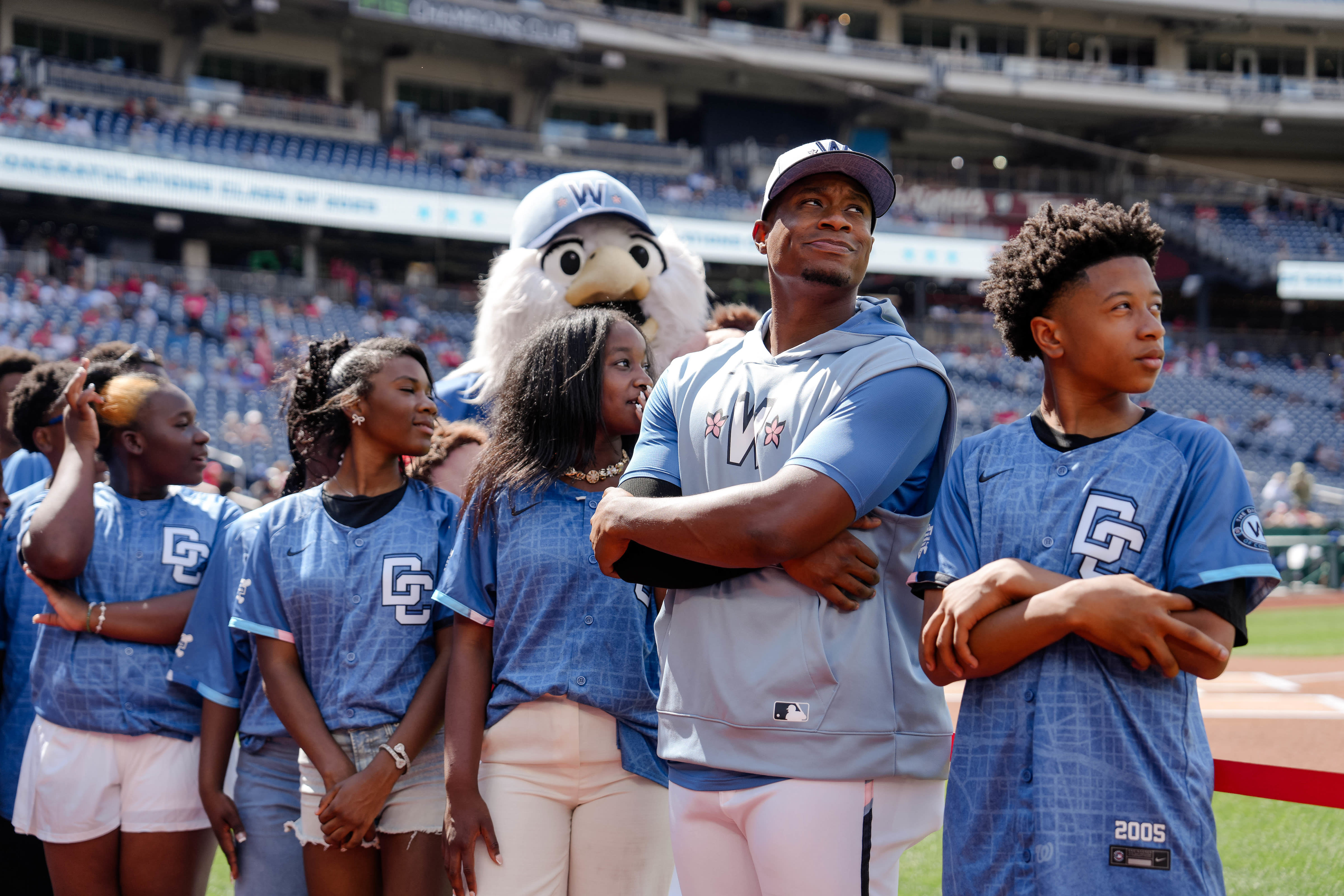 Josiah Gray at the Nationals Youth Baseball Academy graduation