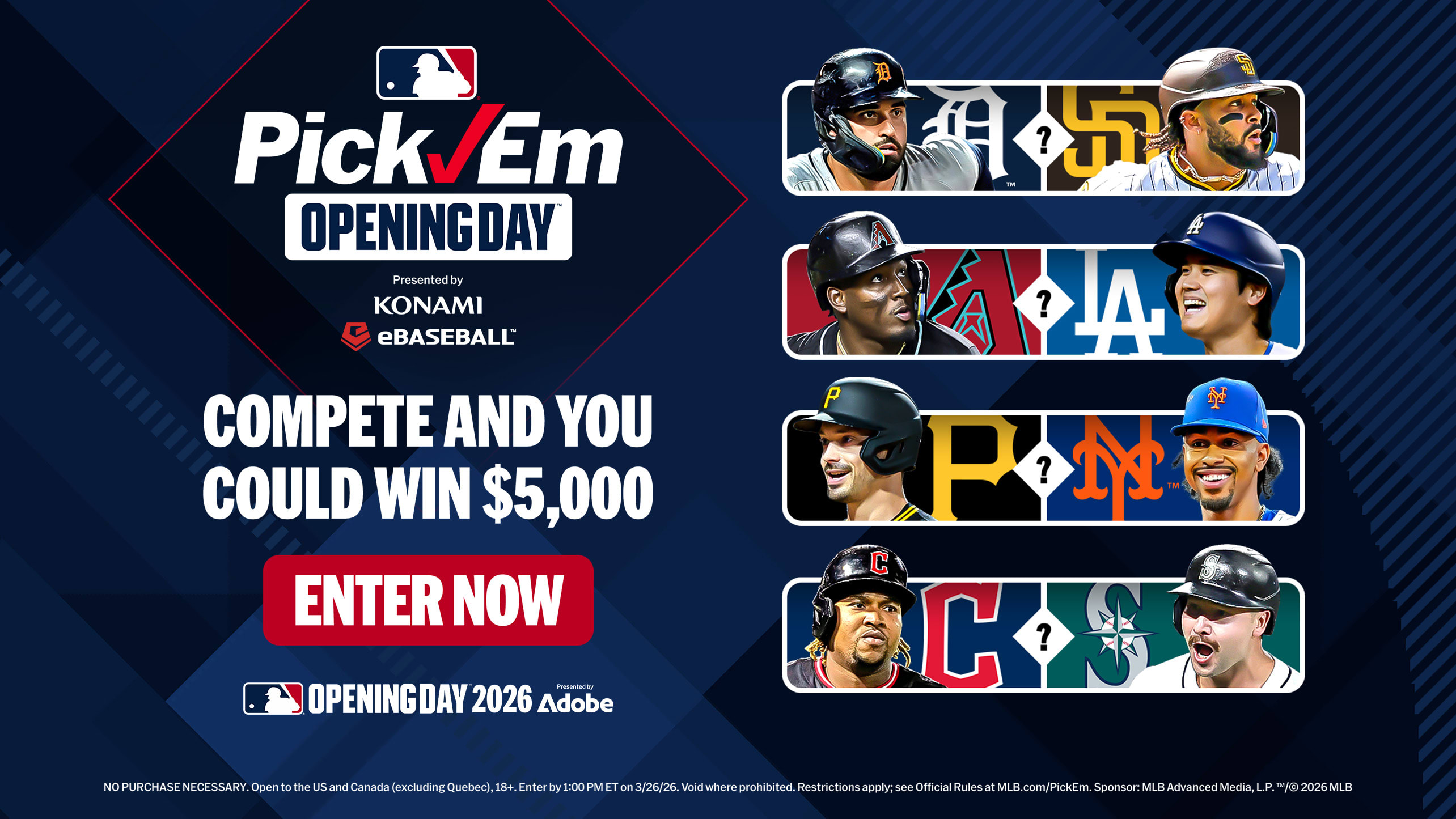 Opening Day Pick Em - Enter now