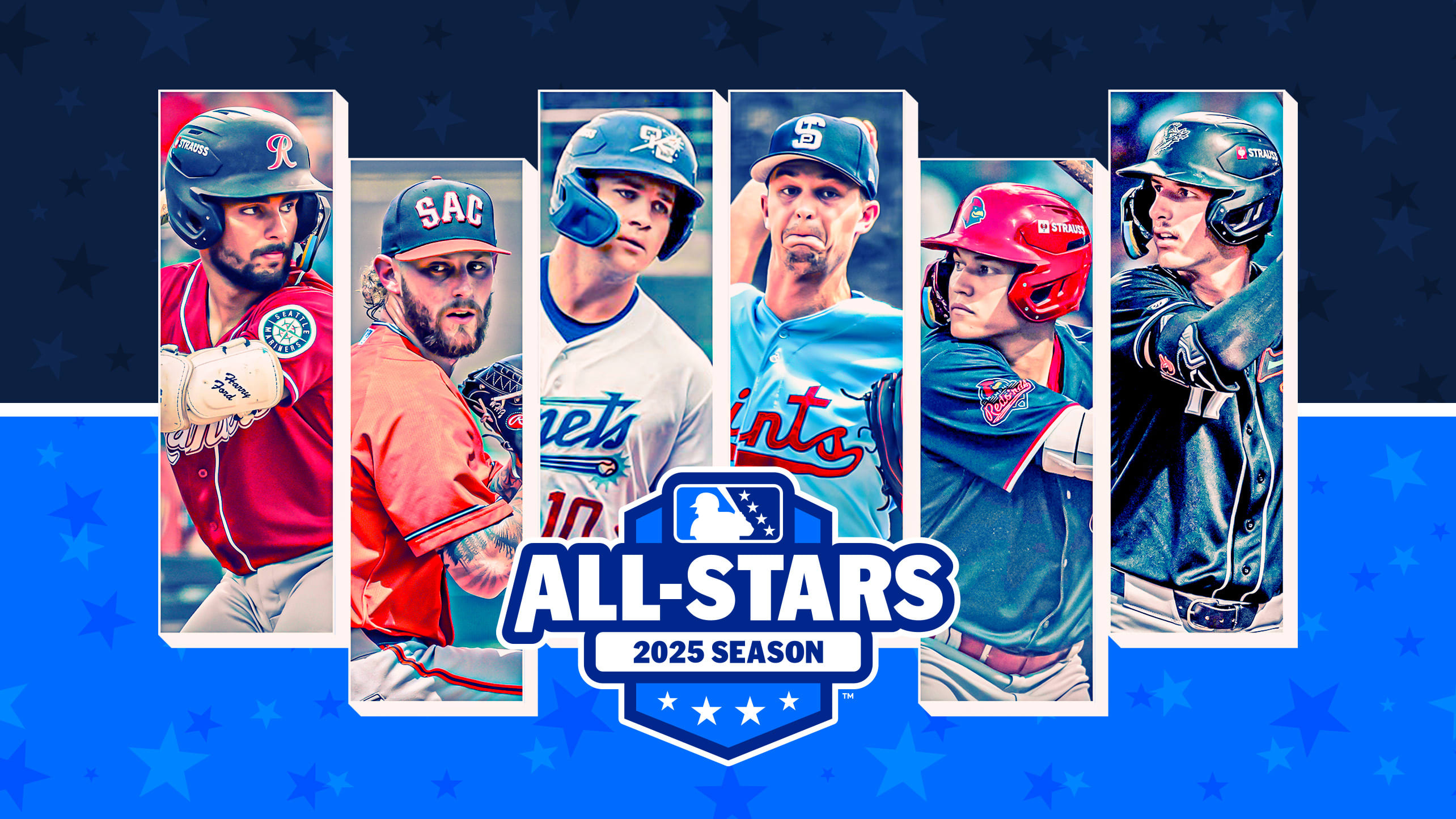 Images of 6 Triple-A award winners for the 2025 season