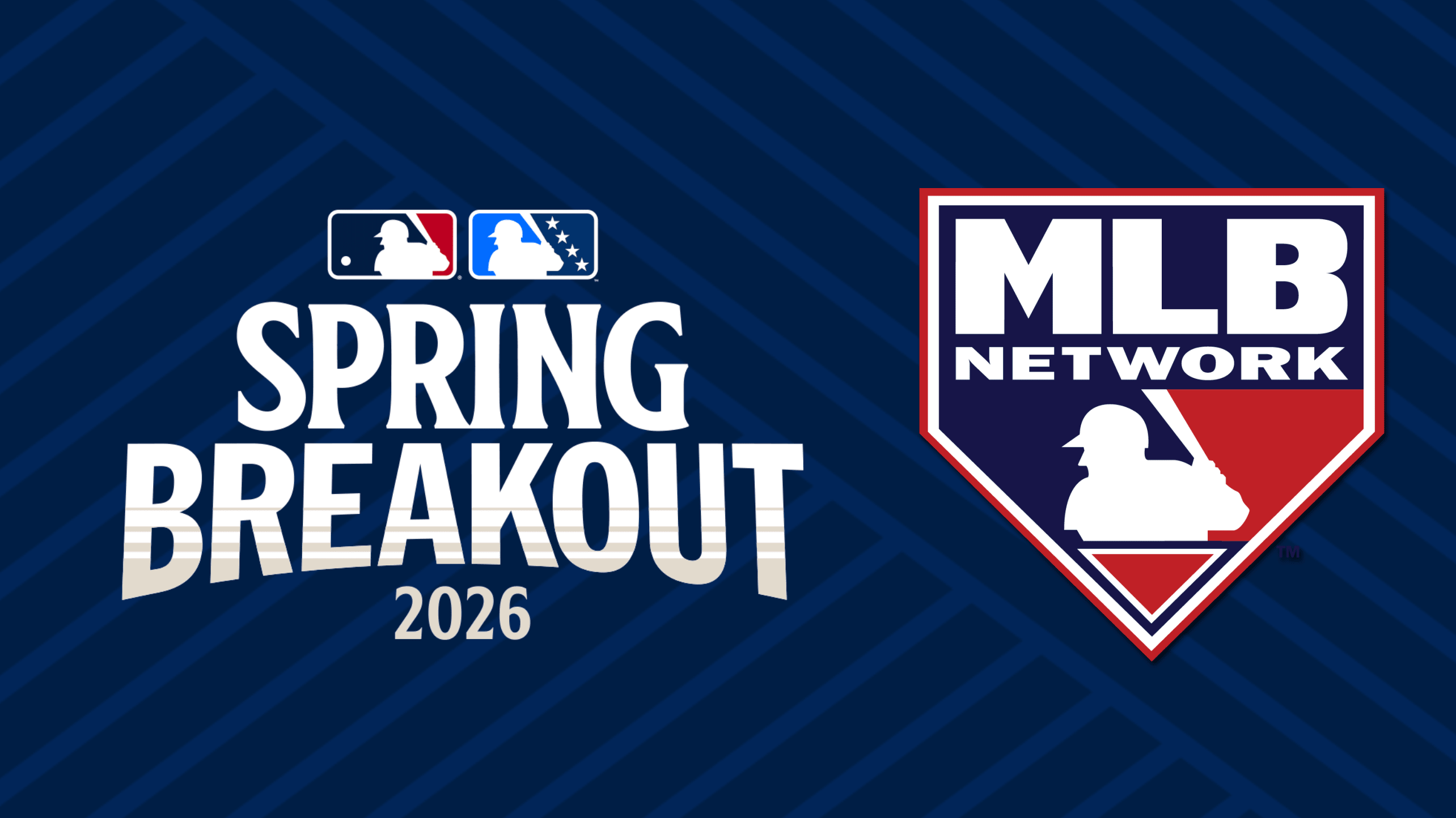 Logos for Spring Breakout 2026 and MLB Network