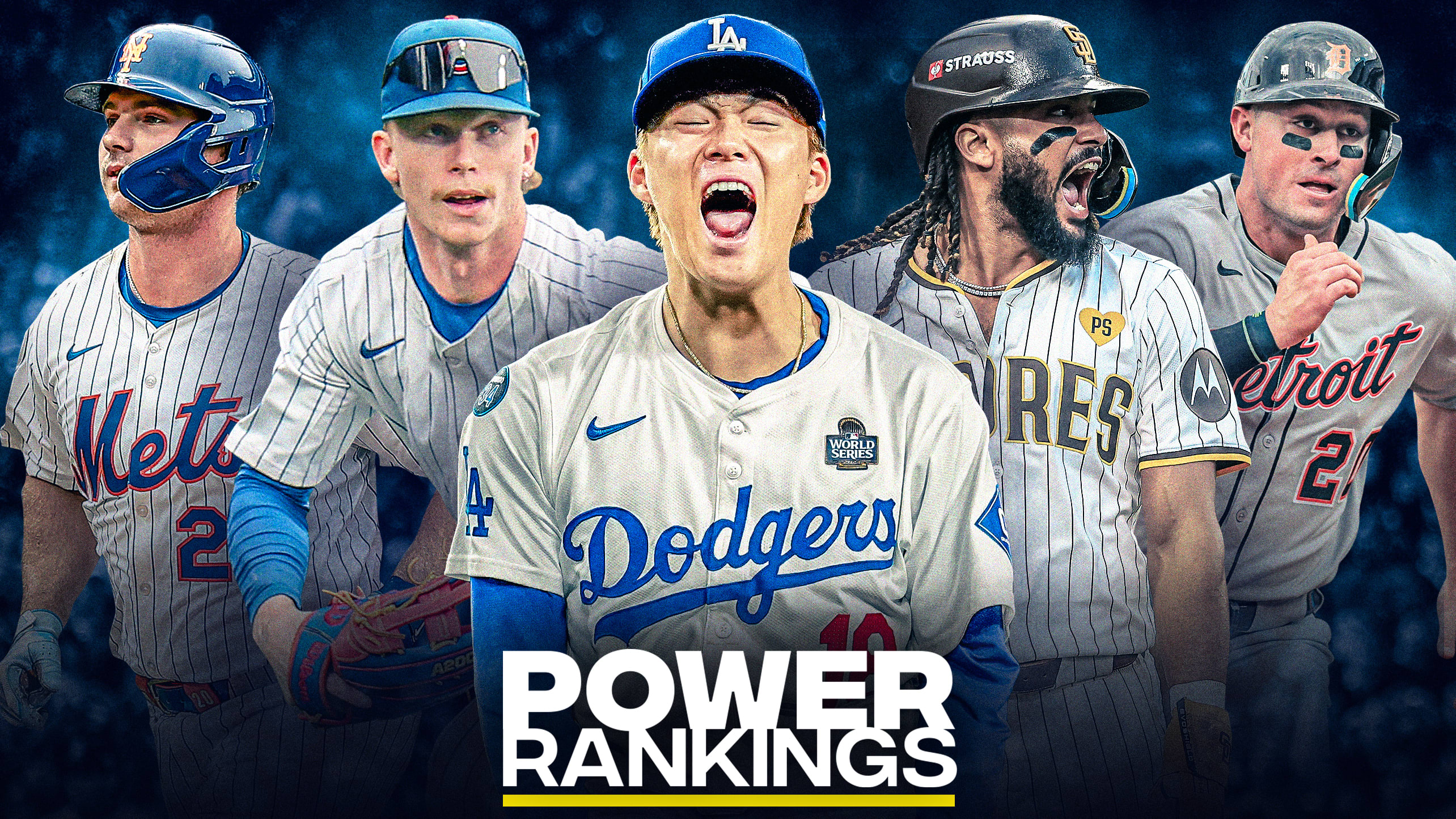 Pete Alonso, Pete Crow-Armstrong, Yoshinobu Yamamoto, Fernando Tatis Jr. and Spencer Torkelson