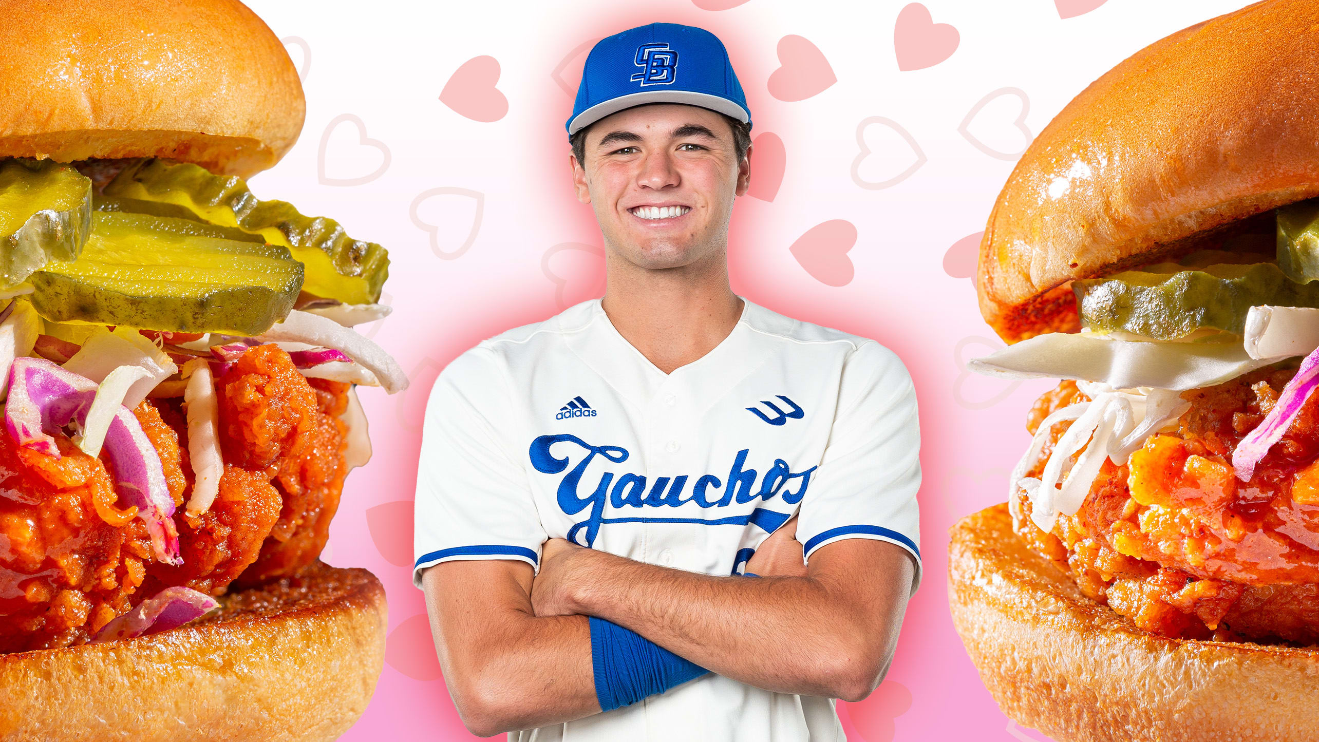 Draft prospect Jackson Flora is a fried chicken sandwich expert