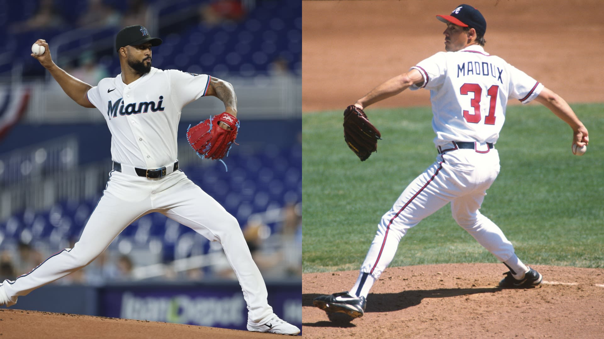 Sandy Alcantara and Greg Maddux