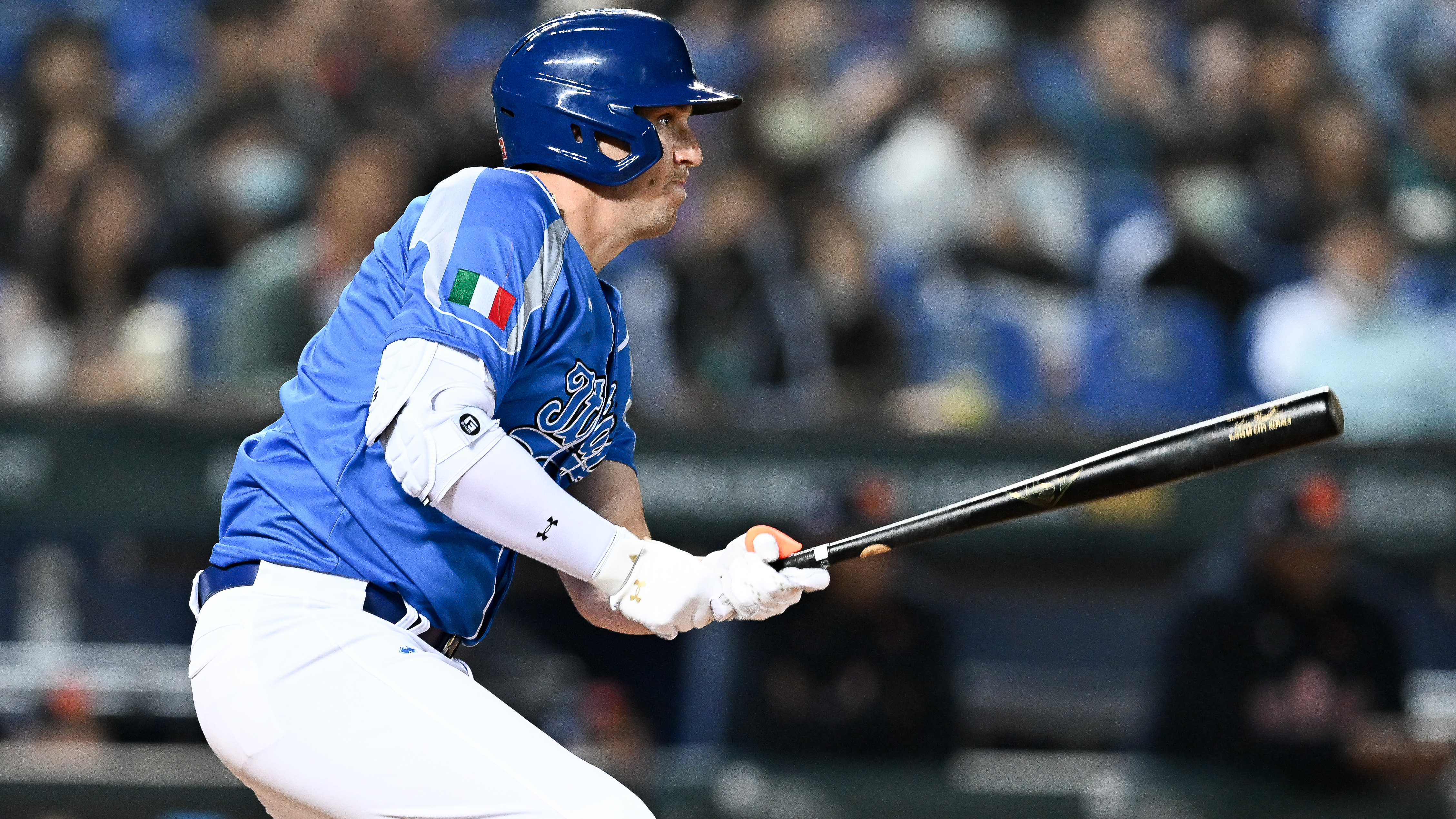 Vinnie Pasquantino in the batter's box for Team Italy