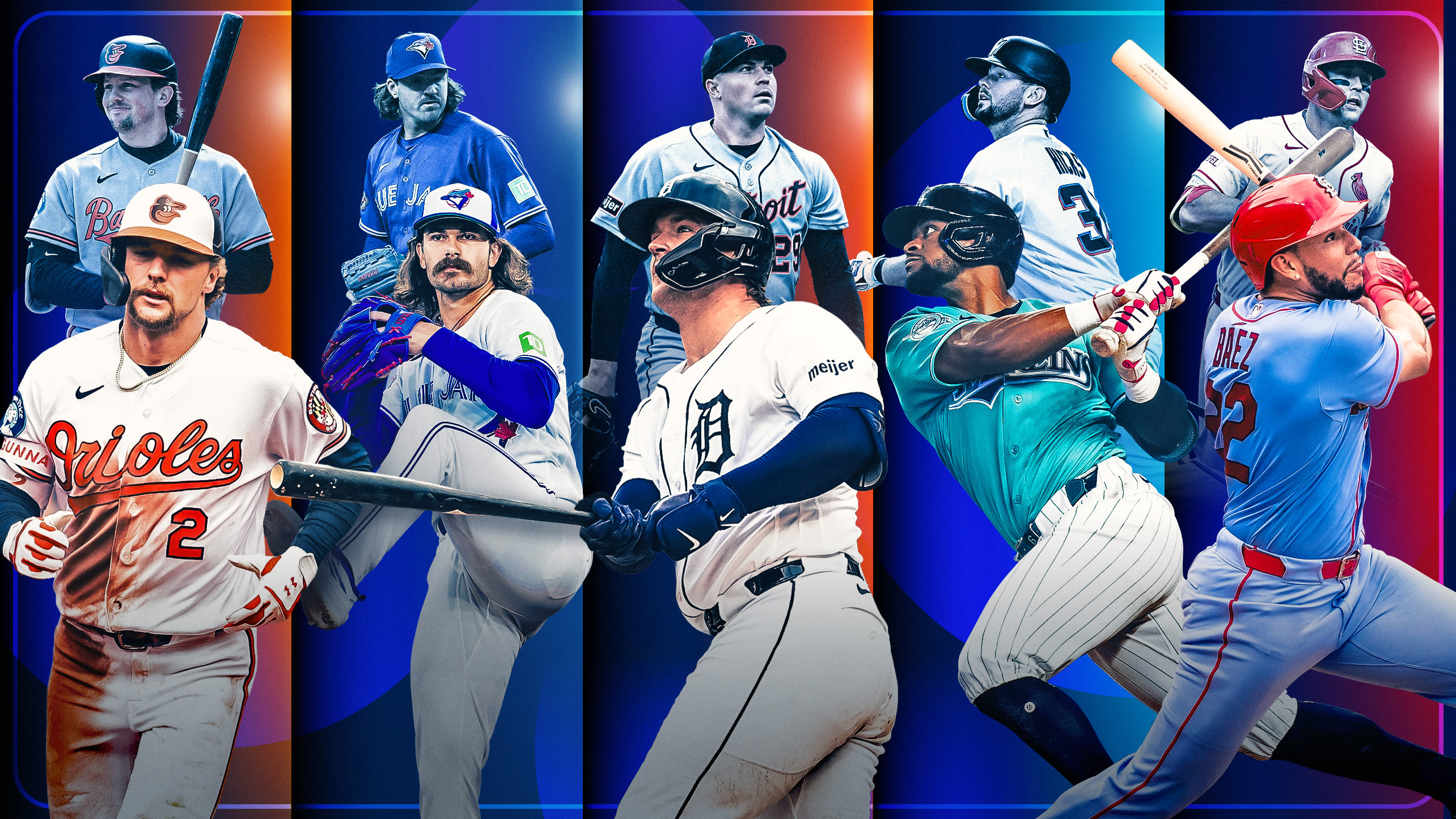 Adley Rutschman, Gunnar Henderson, Kevin Gausman, Dylan Cease, Tarik Skubal, Dillon Dingler, Liam Hicks, Otto Lopez, Lars Nootbaar, Joshua Báez