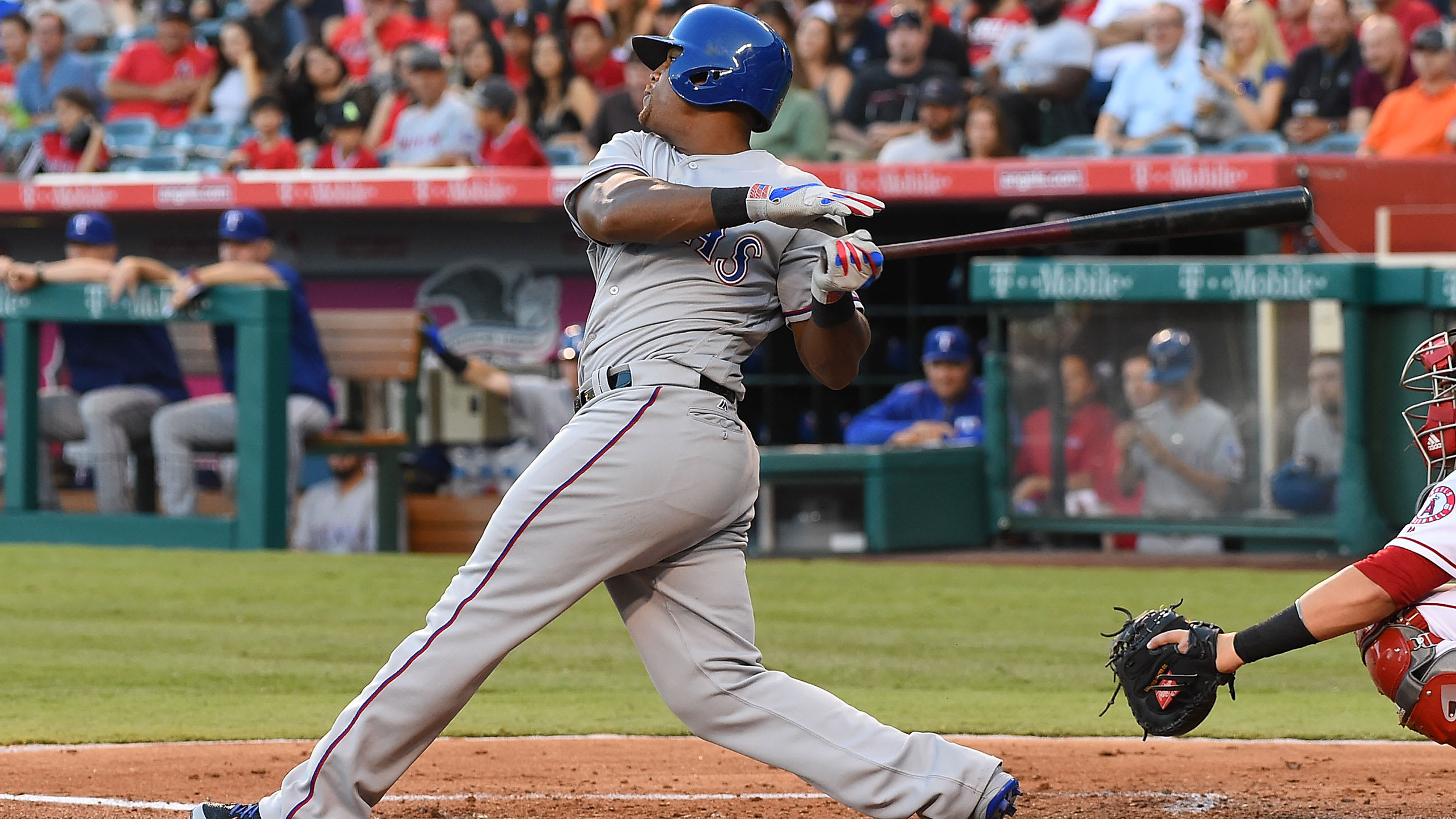 Adrián Beltré takes a swing