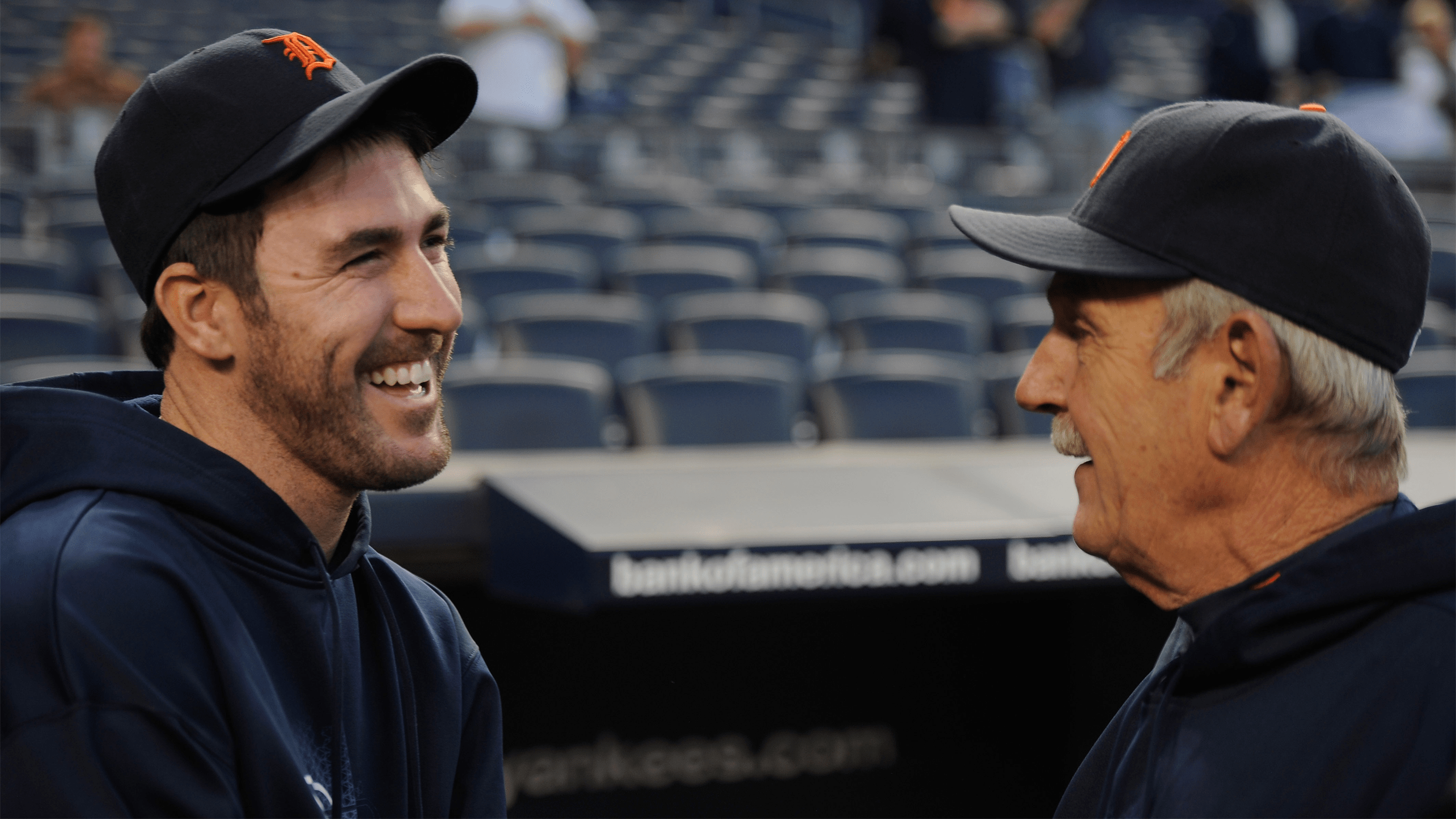 Justin Verlander and Jim Leyland with the Tigers