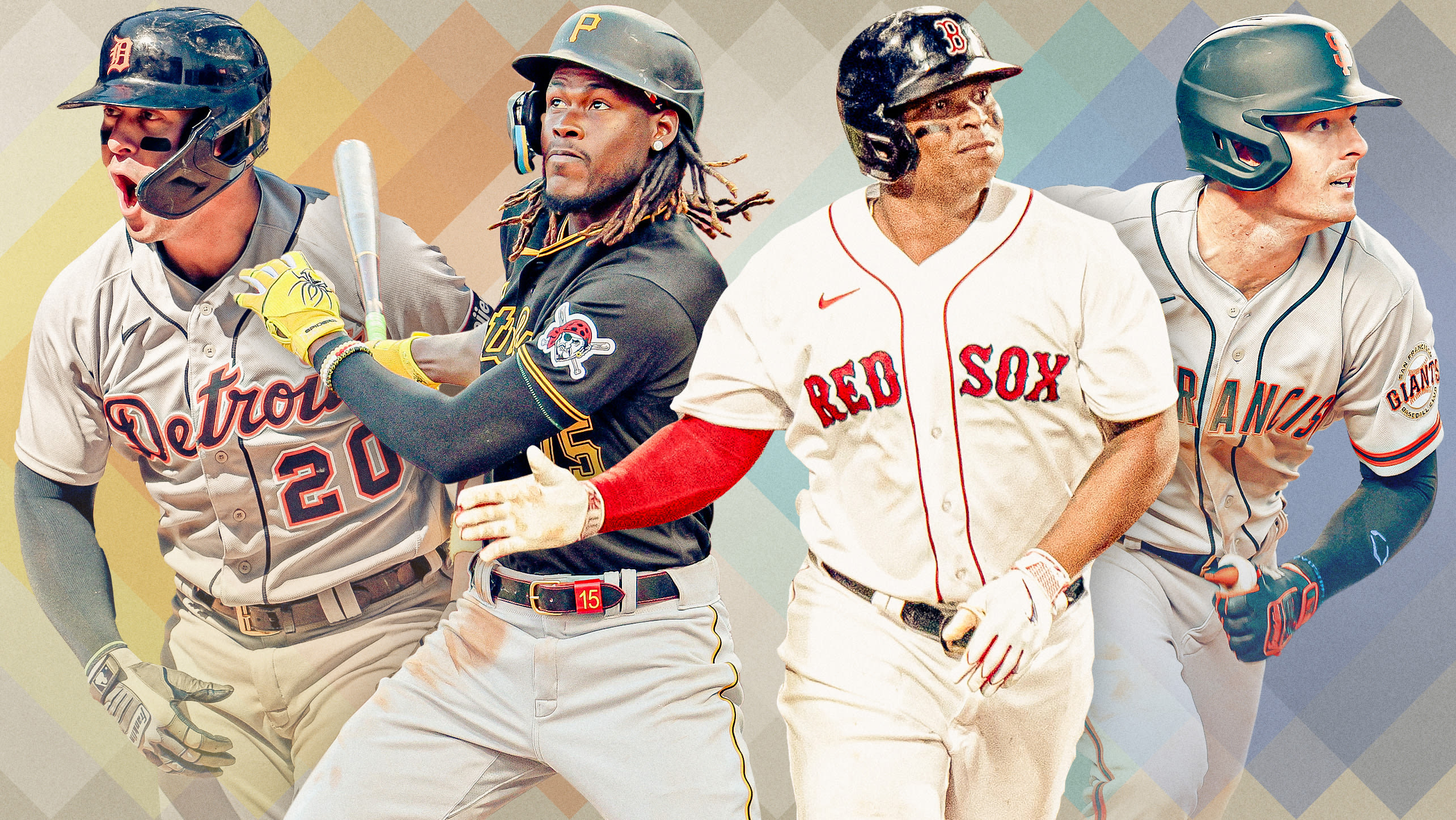 Spencer Torkelson, Oneil Cruz, Rafael Devers and Mike Yastrzemski